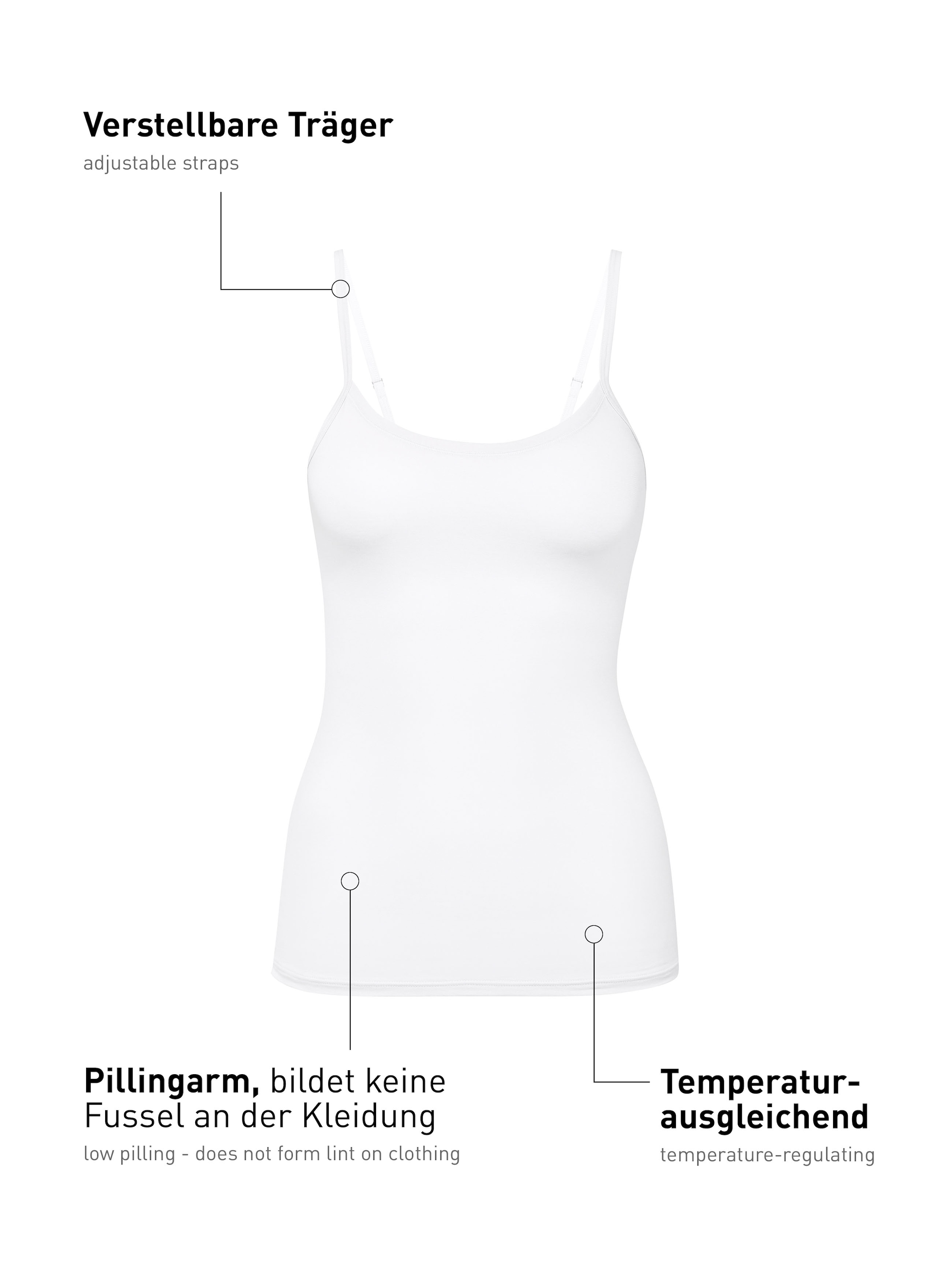CALIDA Unterhemd »Natural Comfort«, Baumwoll-Mix, Single Jersey Qualität, weich, elastisch, pillingarm