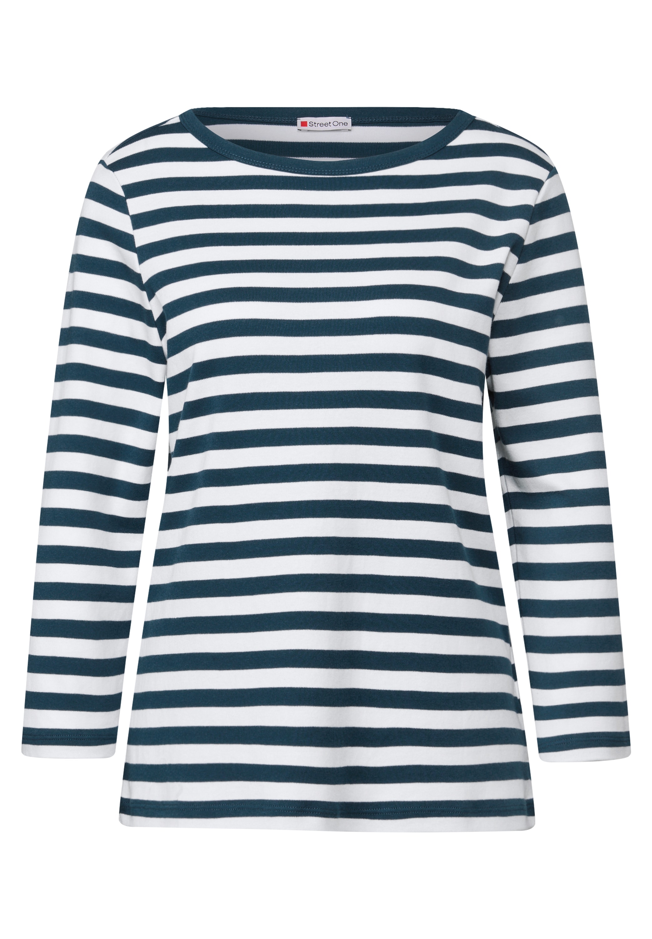 STREET ONE Rundhalsshirt, aus reiner Baumwolle