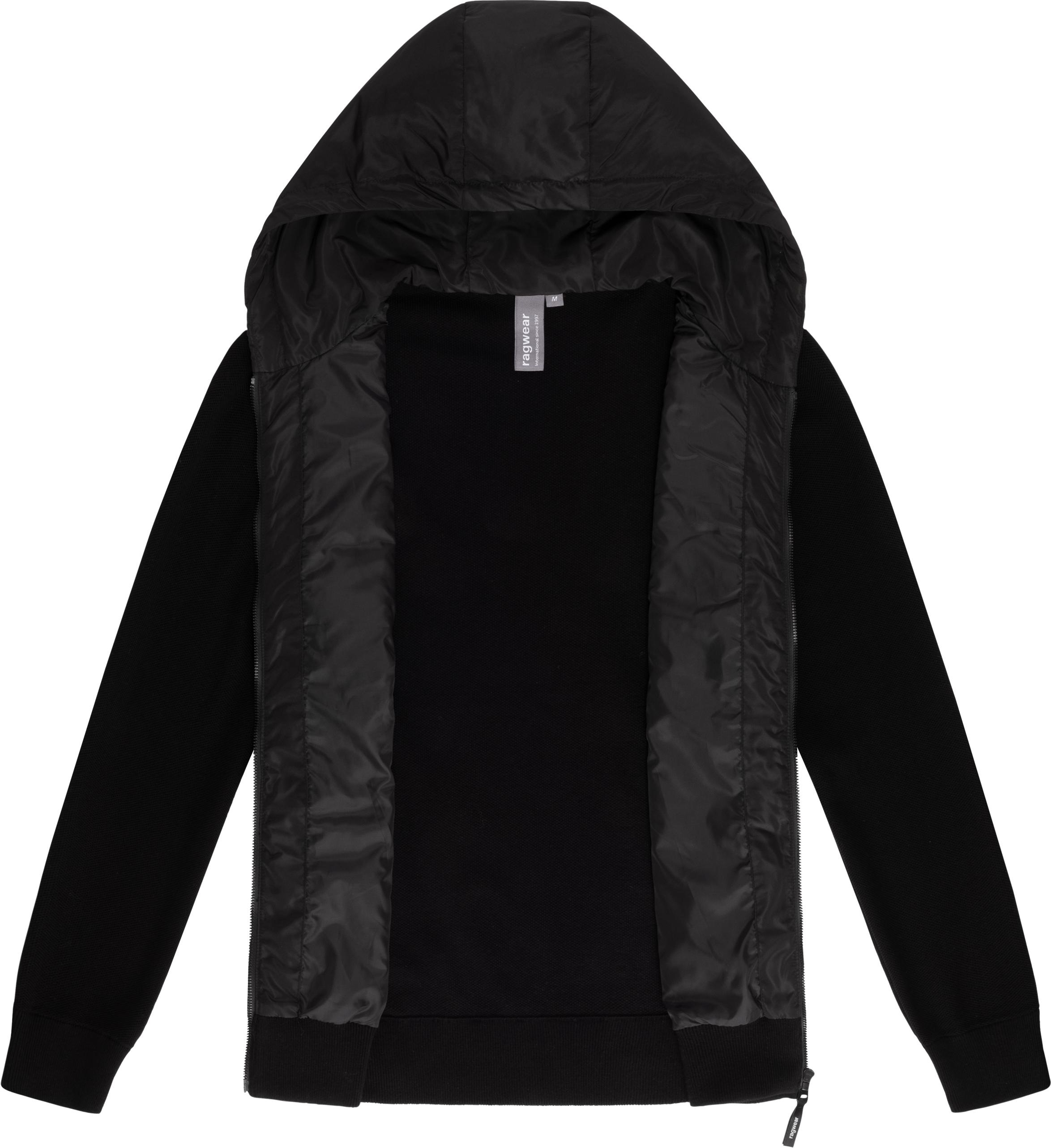 Outdoorjacke RAGWEAR "Ronel", Herren, Gr. M (50), schwarz, Obermaterial 1: 100% Polyester; Obermaterial 2: 100% Baumwolle; Innenfutter: 100% Polyester; Wattierung: 100% Polyester, gerade hüftbedeckend, hoch geschlossener Ausschnitt, Ärmel ohne Ärmelschlit 3