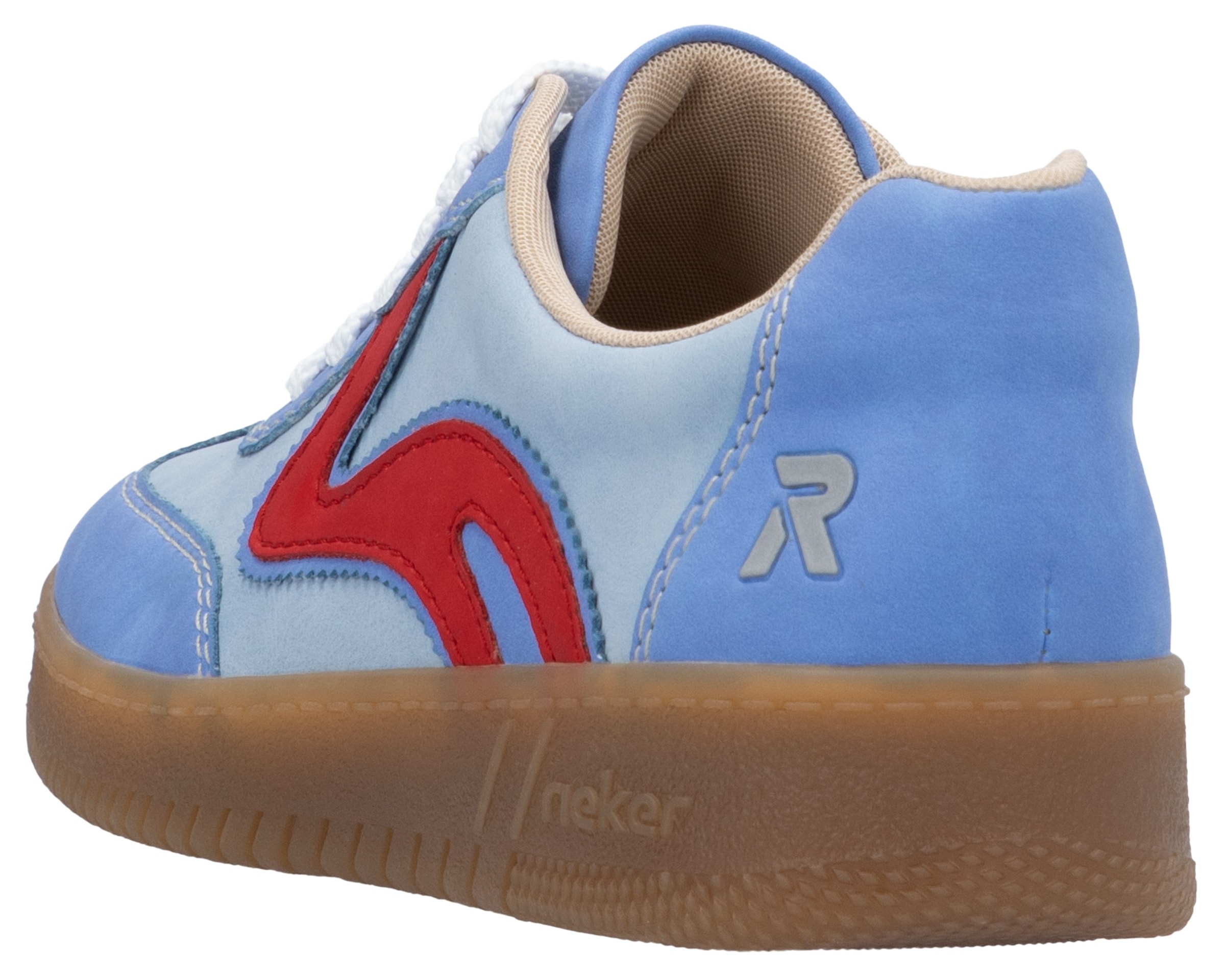 RIEKER Sport Plateausneaker, Freizeitschuh, Halbschuh, Schnürschuh in veganer Verarbeitung
