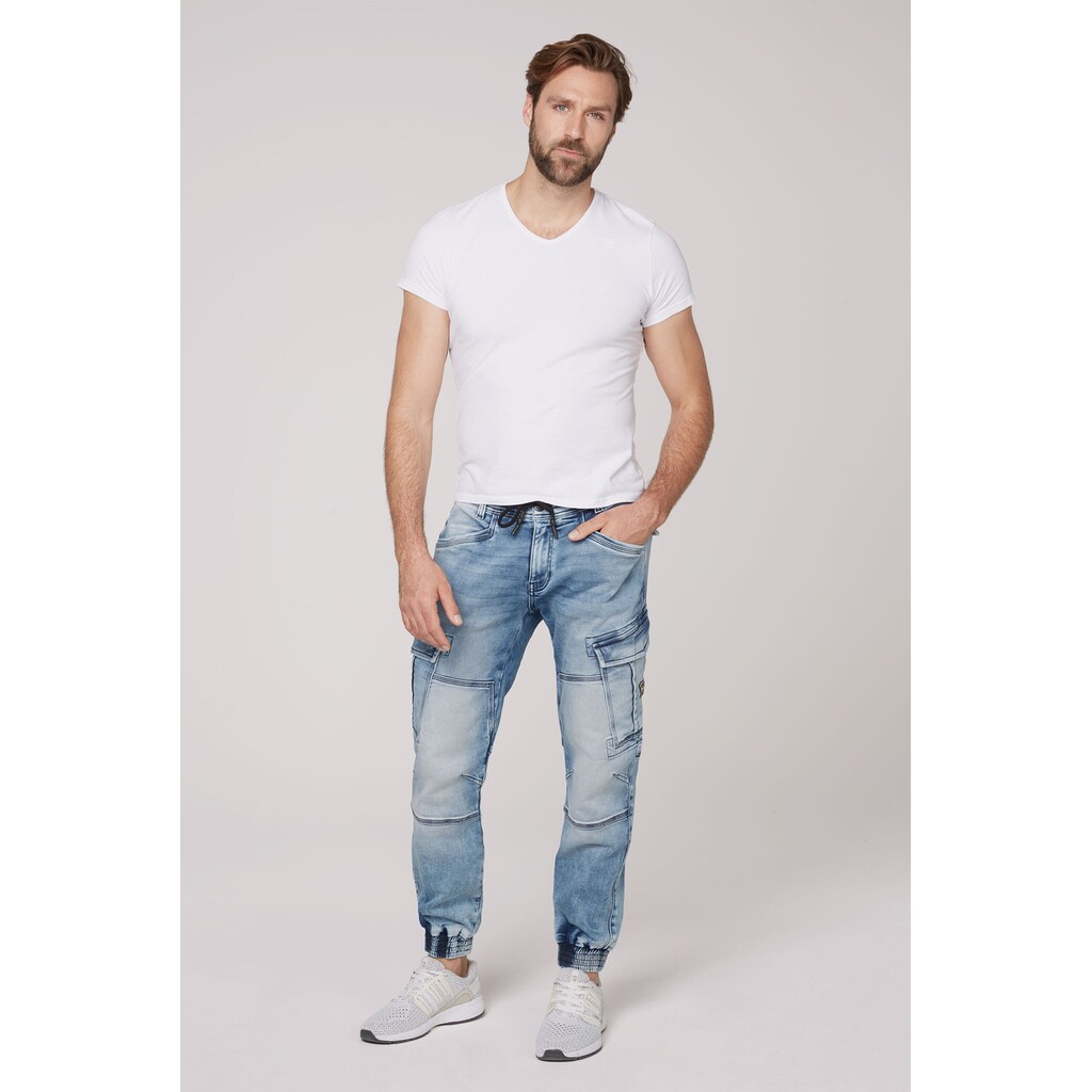 CAMP DAVID Regular-fit-Jeans, mit Teilungsnähten