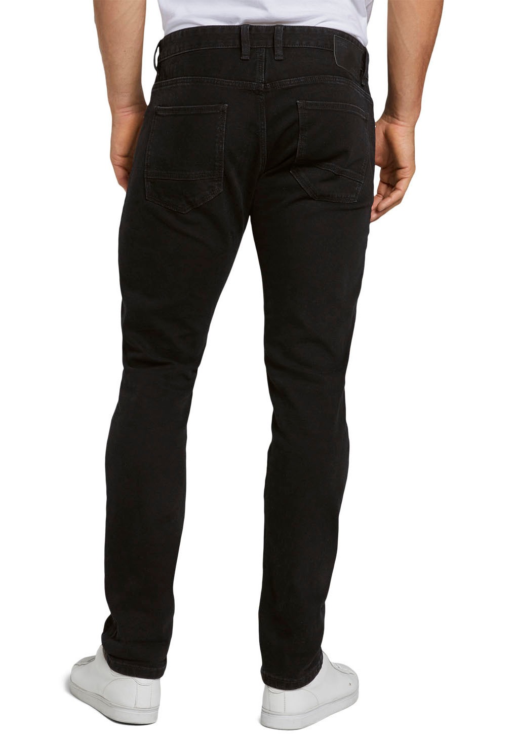 Tom Tailor Herren Jeans Troy - Slim Fit - Schwarz - Black Denim günstig online kaufen