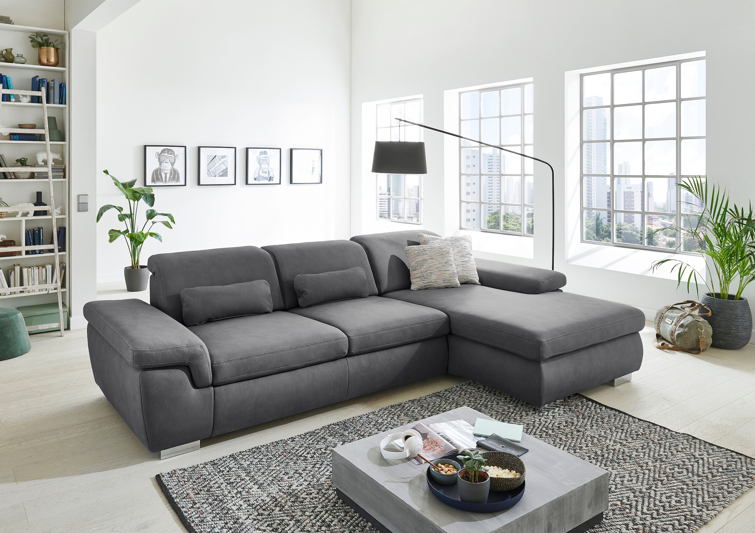 Die PlanBar Ecksofa »MP-IN17041 L-Form«, mit Sitztiefenverstellung, optional Kopfteilverstellung & Bettfunktion