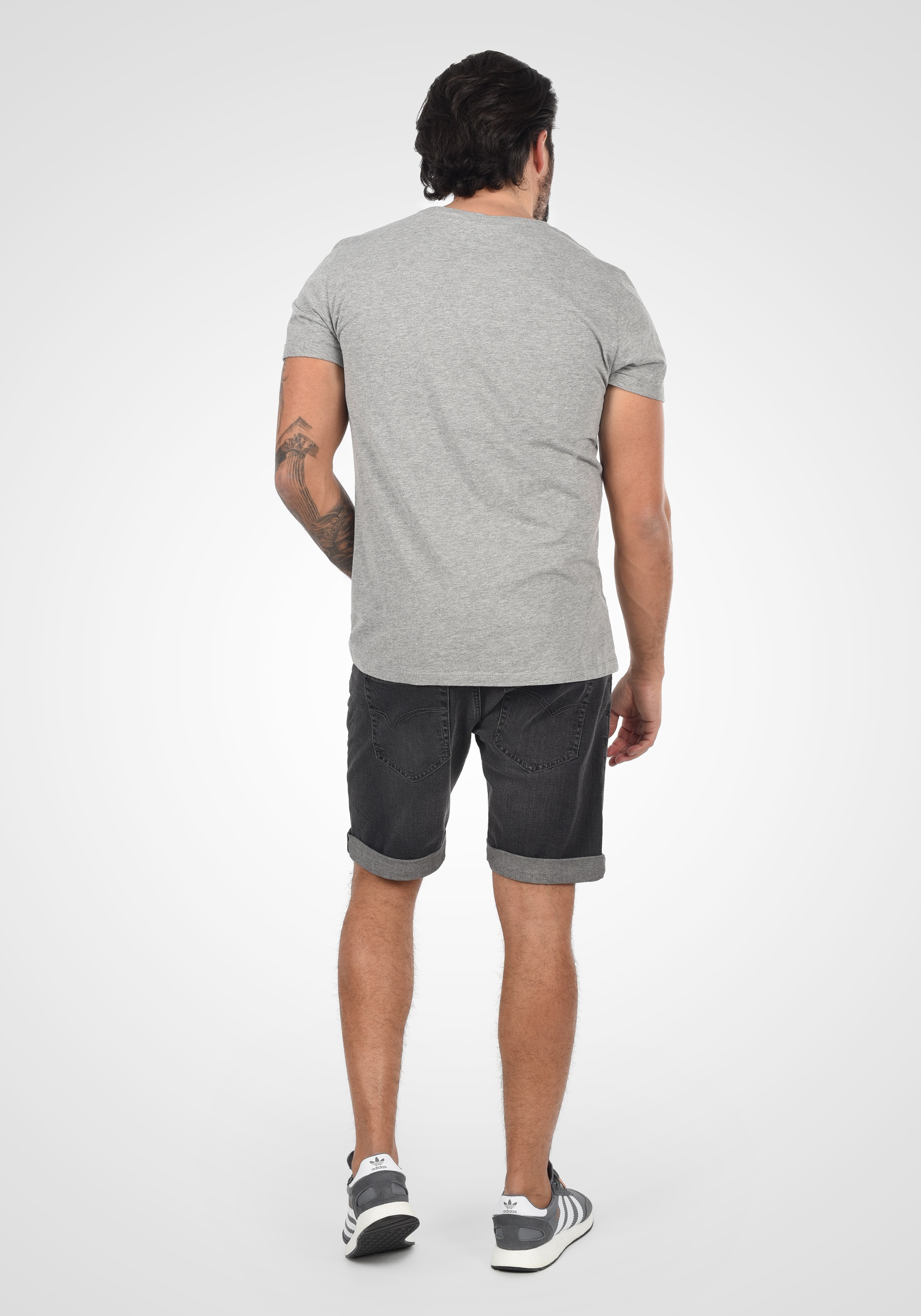 INDICODE IDHallow Denim Shorts Dark Grey Size L 3