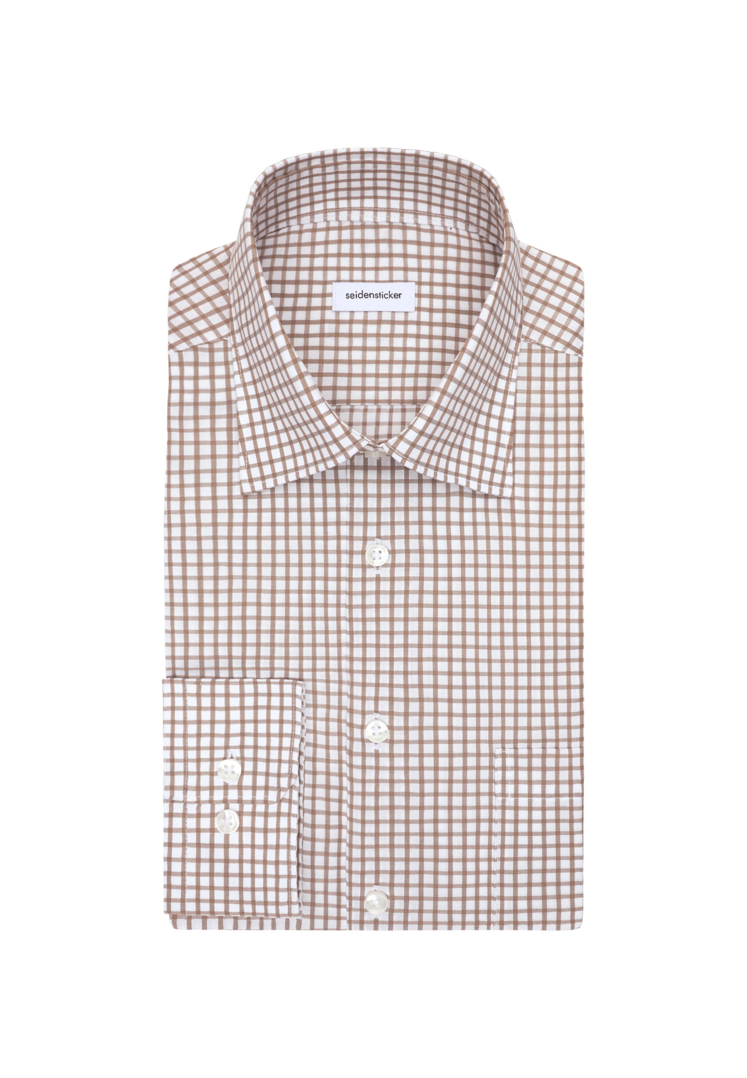 seidensticker Businesshemd »Schwarze Rose«, Regular 1/1 Covered-Button-Down-Kragen Karo