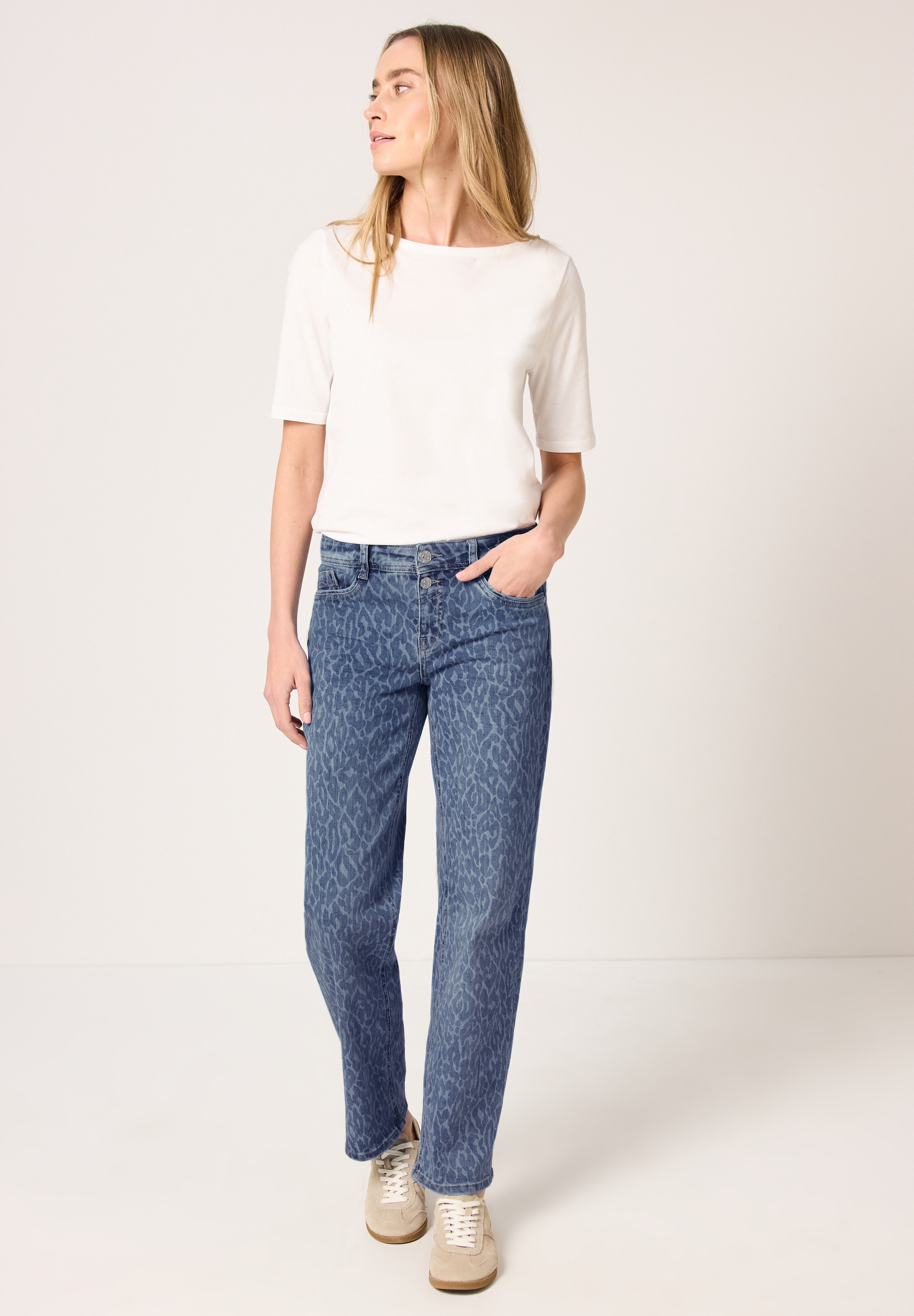 STREET ONE Straight-Jeans Middle Waist