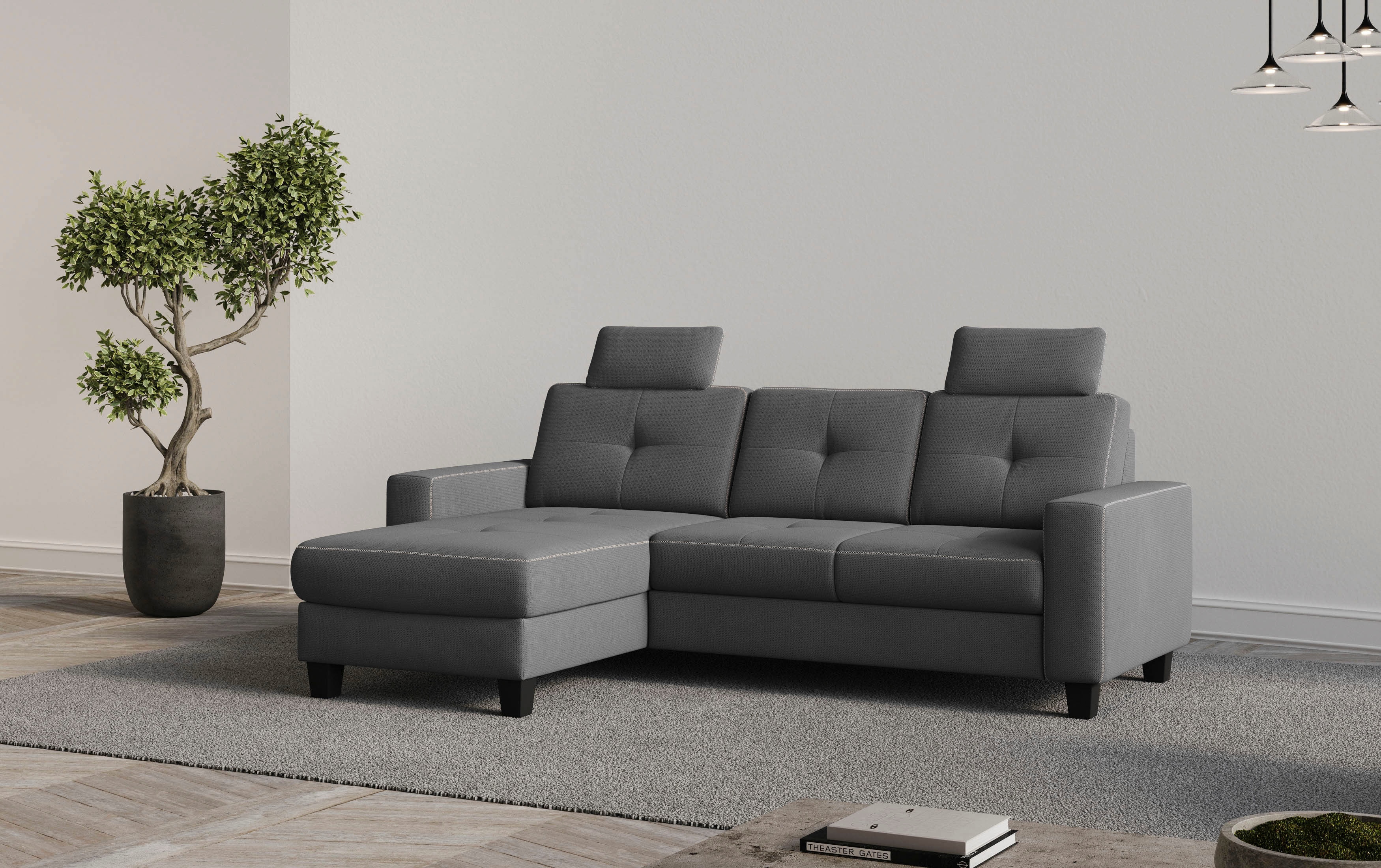 OTTO home Ecksofa "Varese" wahlweise mit Schlaffunktion und Bettkasten