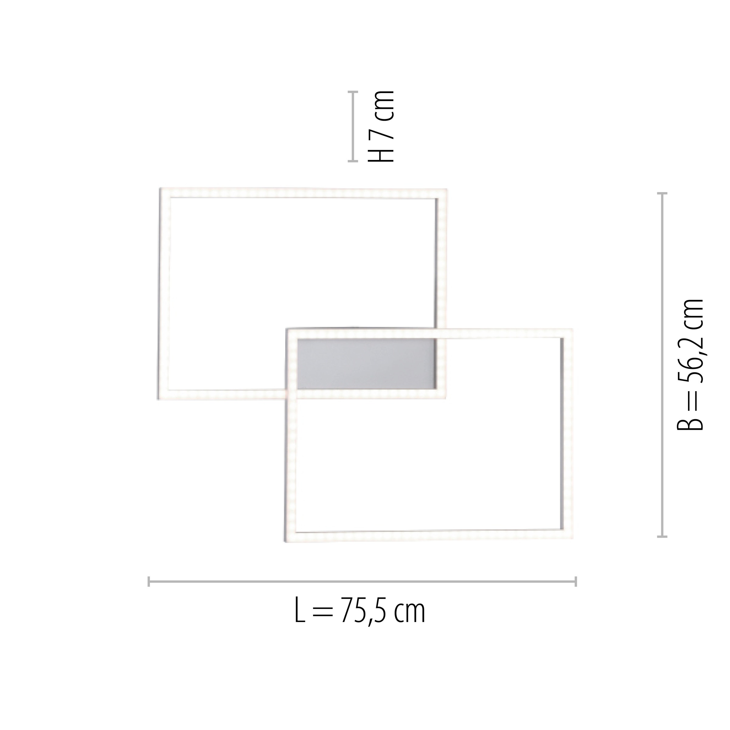 JUST LIGHT Deckenleuchte »IVEN«, 2 flammig, Leuchtmittel LED-Board | LED fest integriert, LED, CCT - tunable white, Infrarot inkl., dimmbar über Fernbedienung