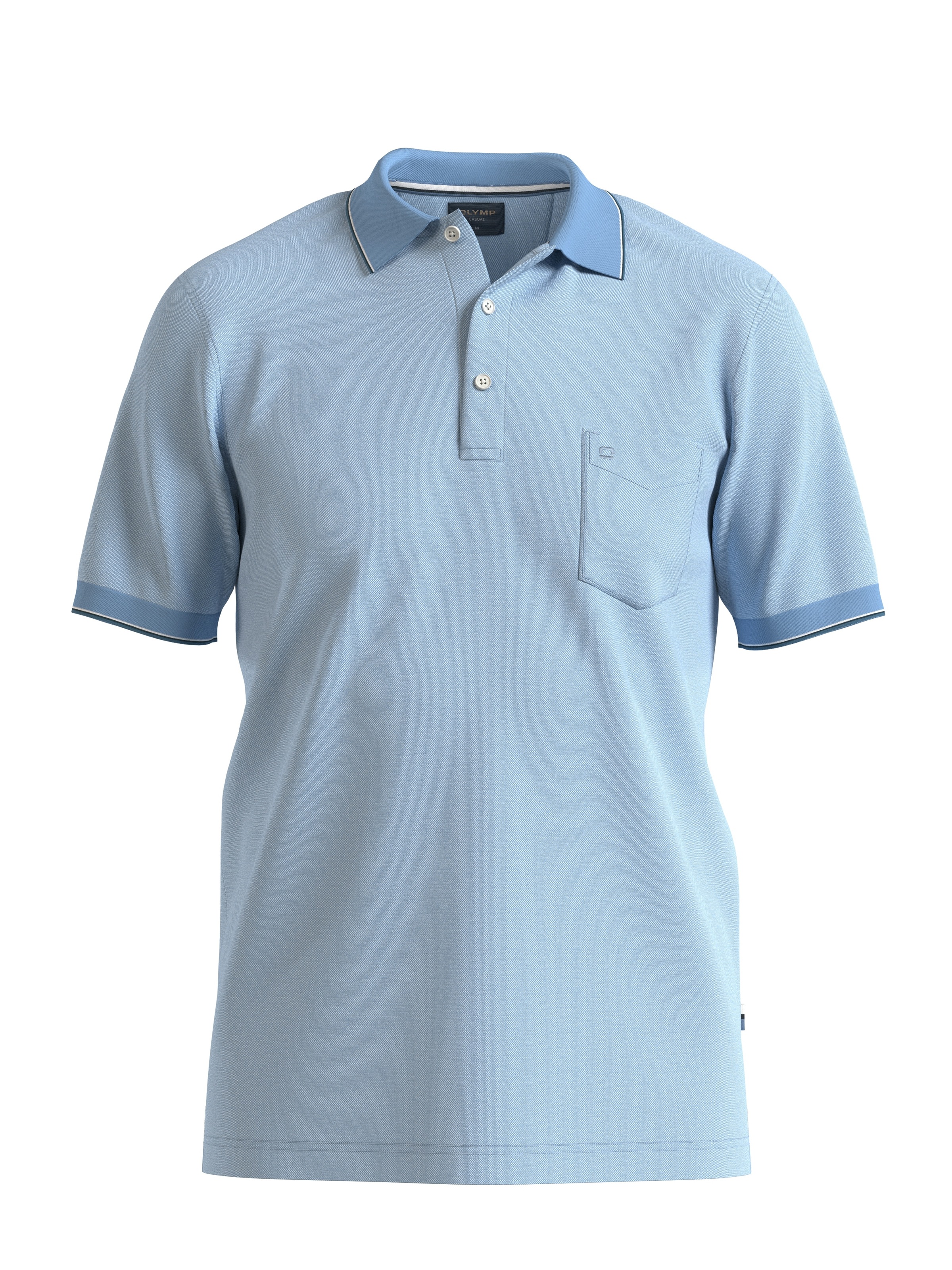 OLYMP Poloshirt "Casual" Two-Tone Piqué, Seitenschlitzen im Saum günstig online kaufen