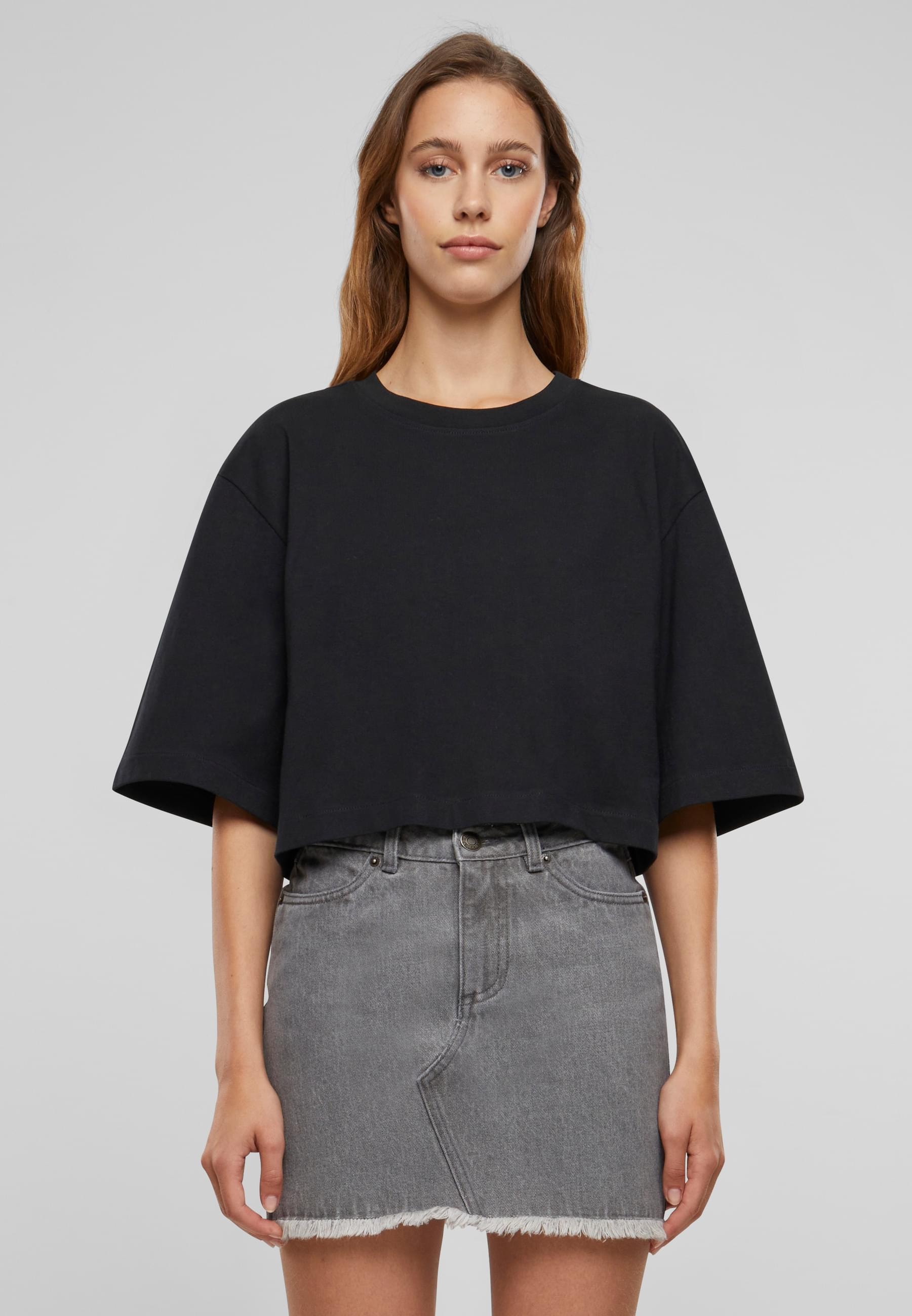 URBAN CLASSICS T-Shirt »Urban Classics Damen Ladies Heavy Organic Oversized Cropped Tee«, (1 tlg.)