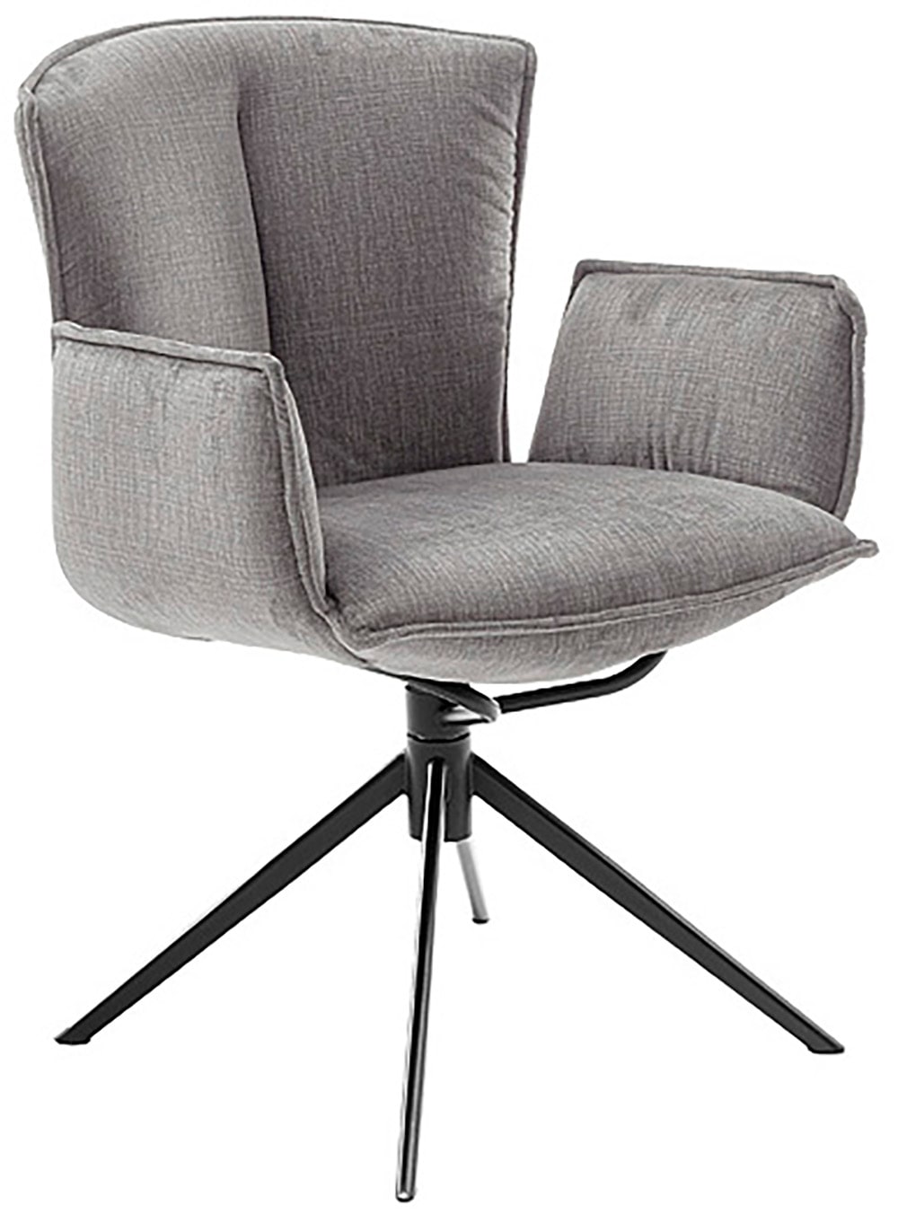 MCA furniture 4-Fußstuhl »NALON Esszimmerstuhl (2er Set) - Stuhl«, (Set), 2 St., Veloursstoff, 360° drehbar, Schwingfunktion, Metall, Veloursoptik, belastbar 120 kg