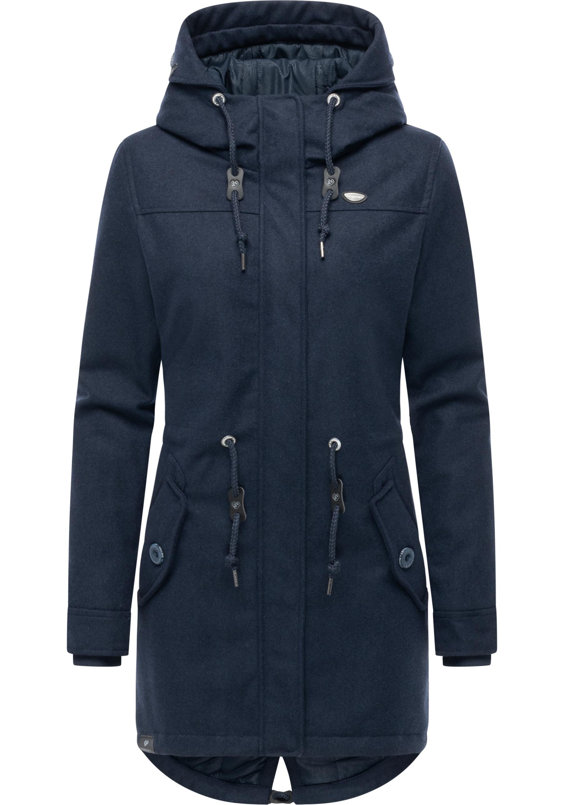 Ragwear Wintermantel "Ellba Coat A YOUMODO" Warmer Damen Winterparka mit großer Kapuze