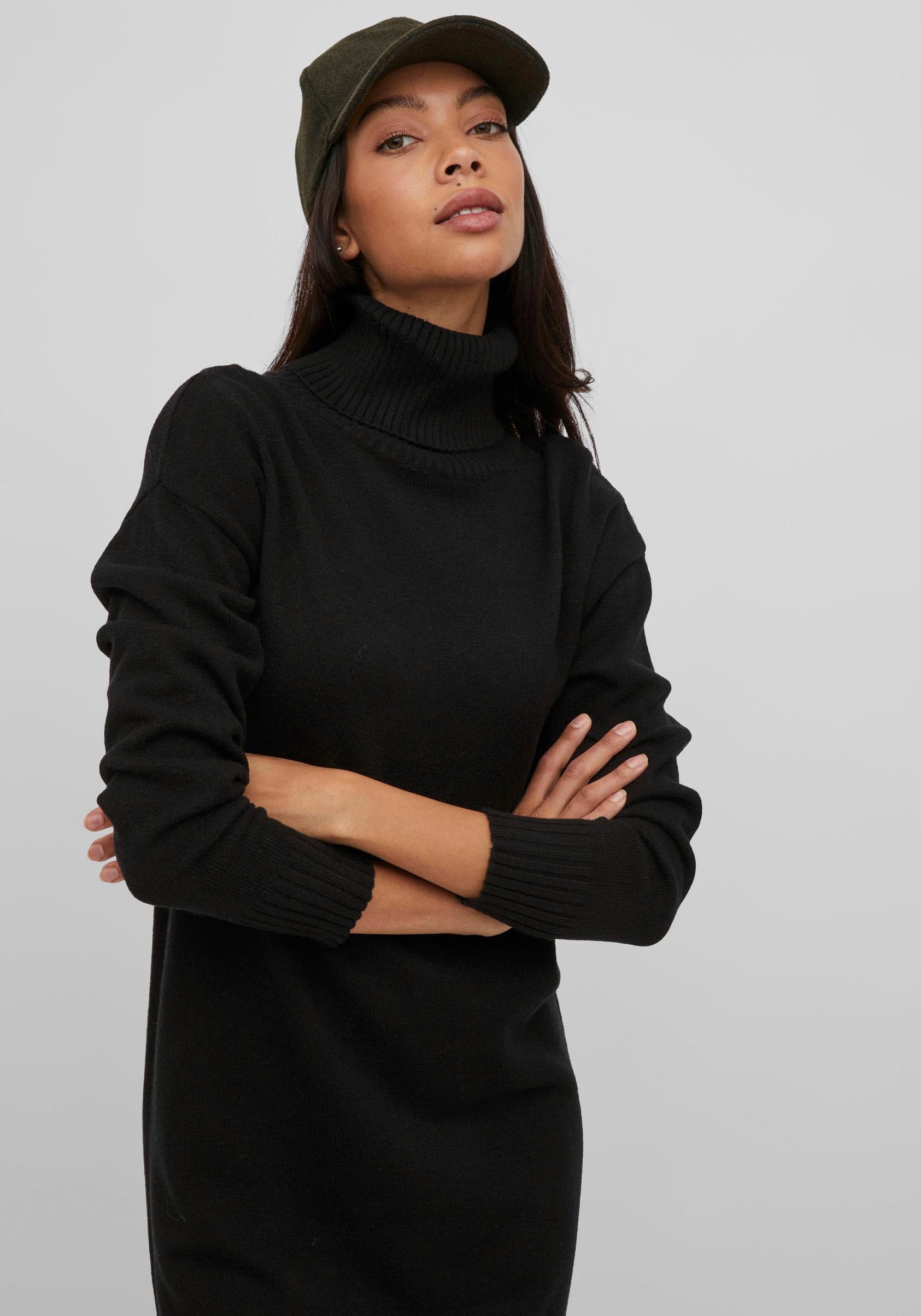 Vila Strickkleid »VIRIL ROLLNECK MIDI DRESS« mit hohem Rollkragen