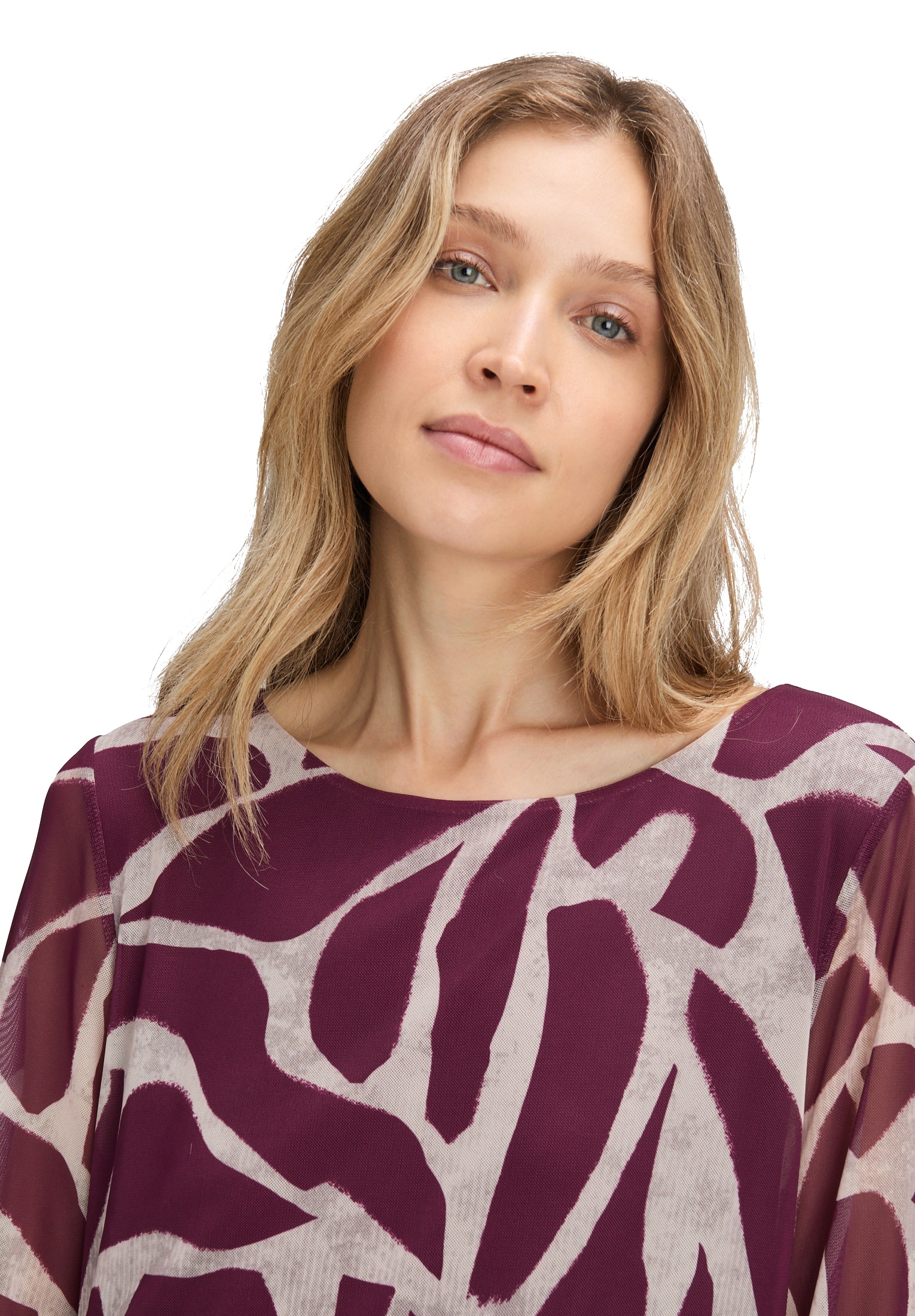 Betty&Co Kurzarmshirt "Betty & Co Damen Mesh-Shirt mit Gummizug", (1 tlg.) günstig online kaufen