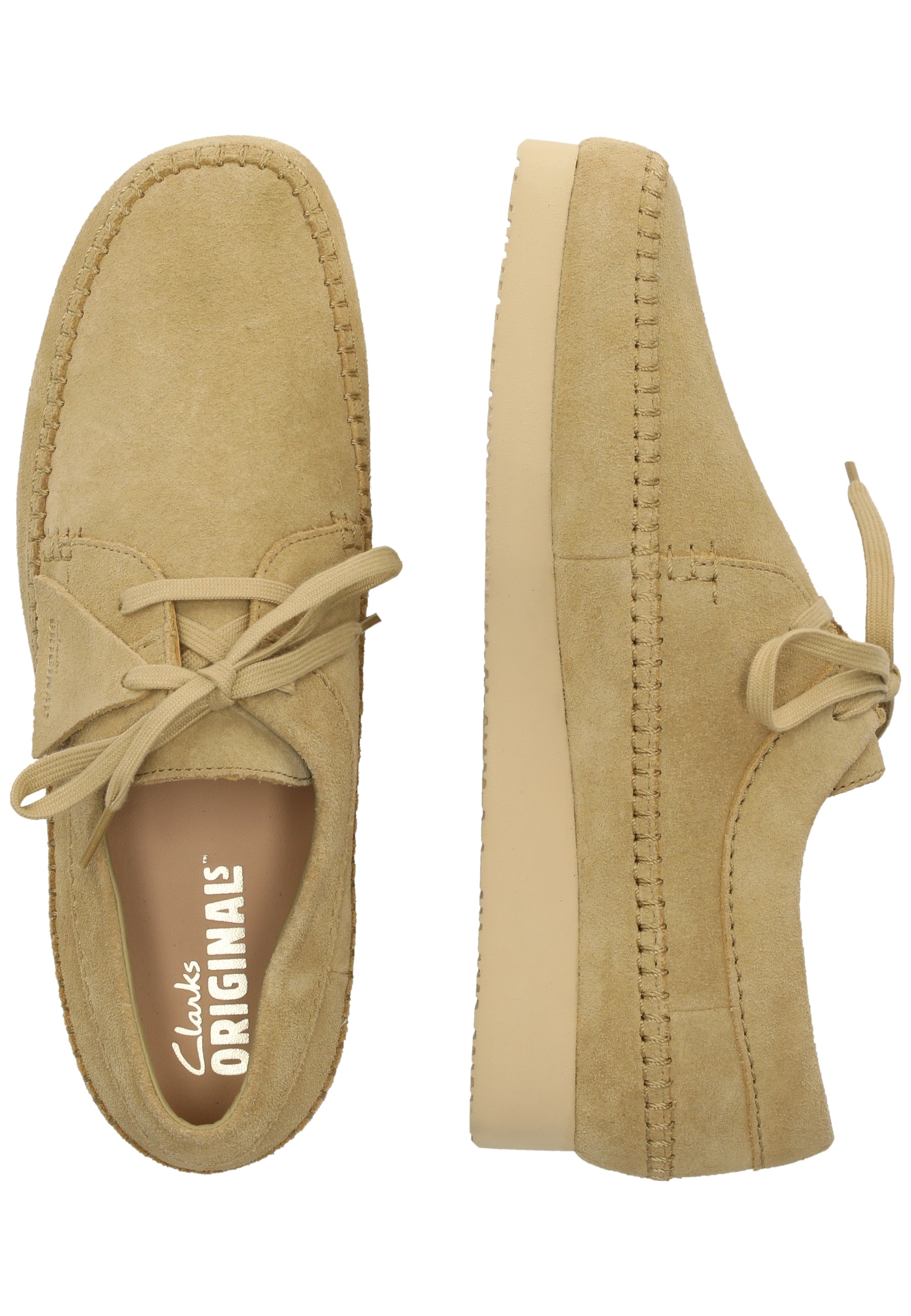 Clarks Schnürschuh »Weaver 2604«  mit Kreppstruktur an der Ferse