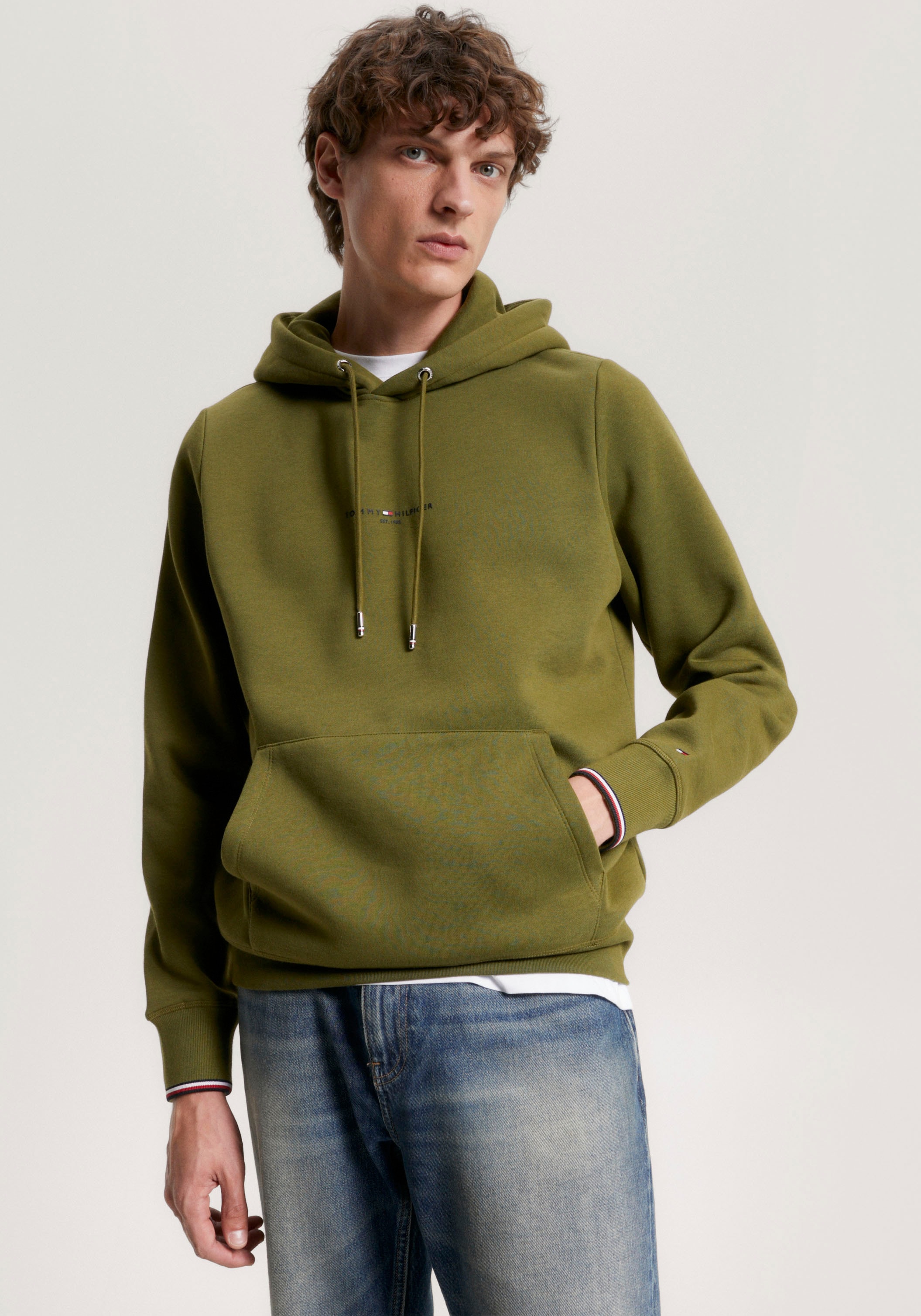 Tommy Hilfiger Hoodie "TOMMY LOGO TIPPED HOODY", Tommy-Tape innen am Aussch günstig online kaufen