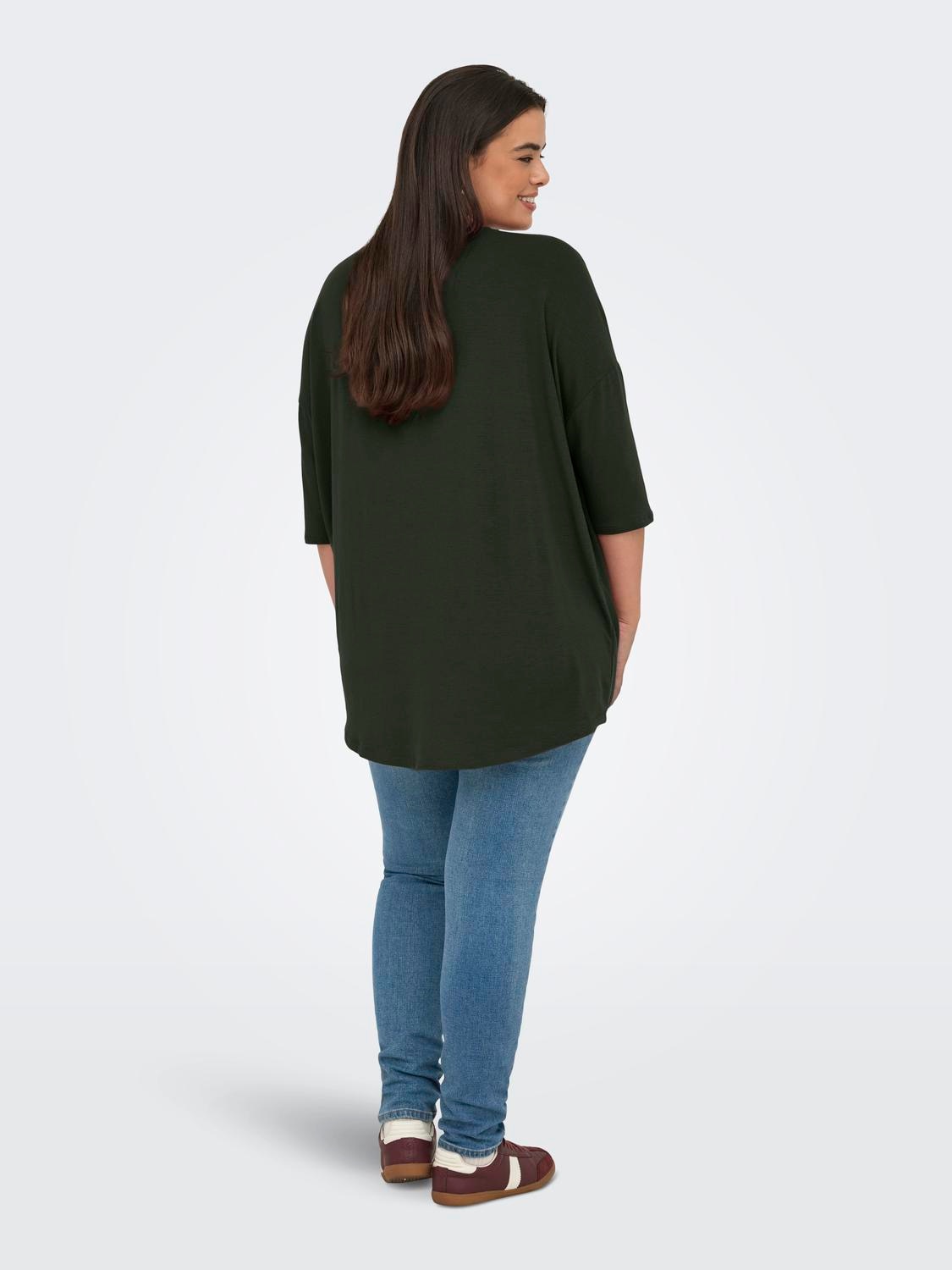 ONLY CARMAKOMA »CARLAMOUR 3/4 TOP JRS NOOS« Materialmix, loose fit