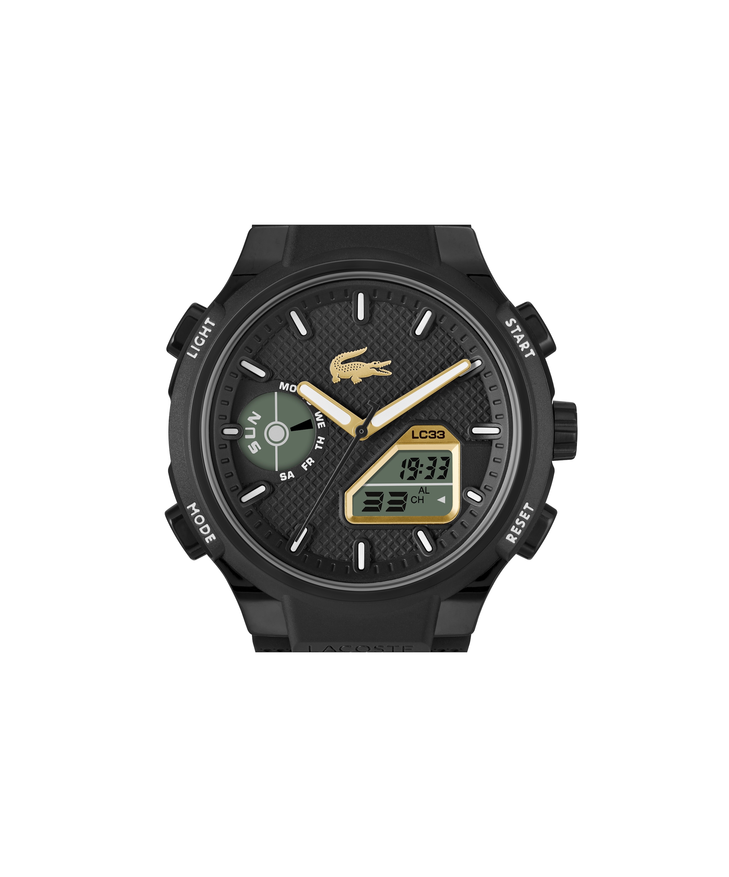 Lacoste Quarzuhr »LC33« Quarzuhr, Armbanduhr, Herrenuhr, Silikonarmband, analog, digital, Tag