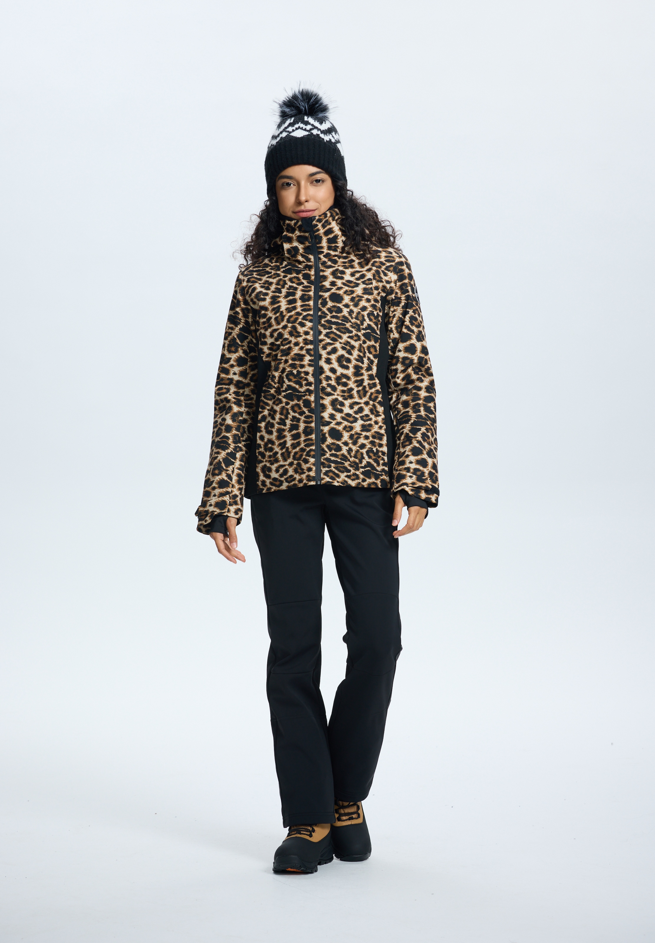 Icepeak Skijacke »ICEPEAK FOWLER« 1 Stk. tlg. Leoprint, Atmungsaktiv, wasserabweisend