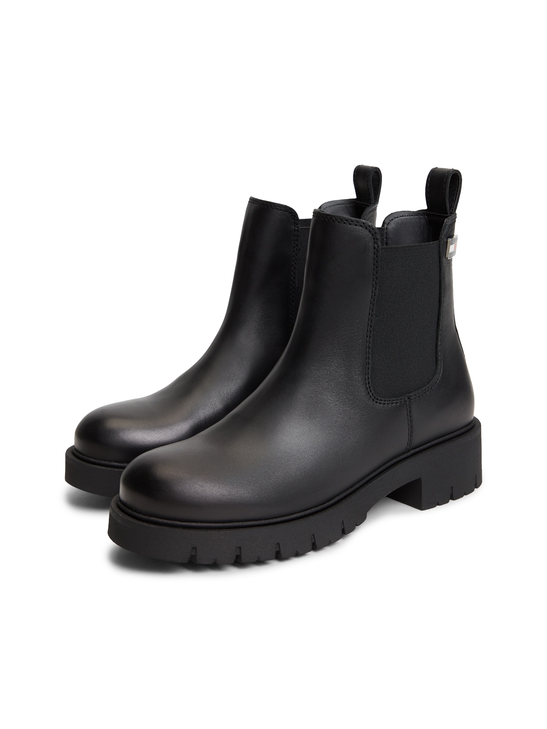Tommy Jeans Chelseaboots »TJW CLEATED CHELSEA BOOTS«  Blockabsatz, Schlupfboots mit zweckmäßiger Anziehlasche
