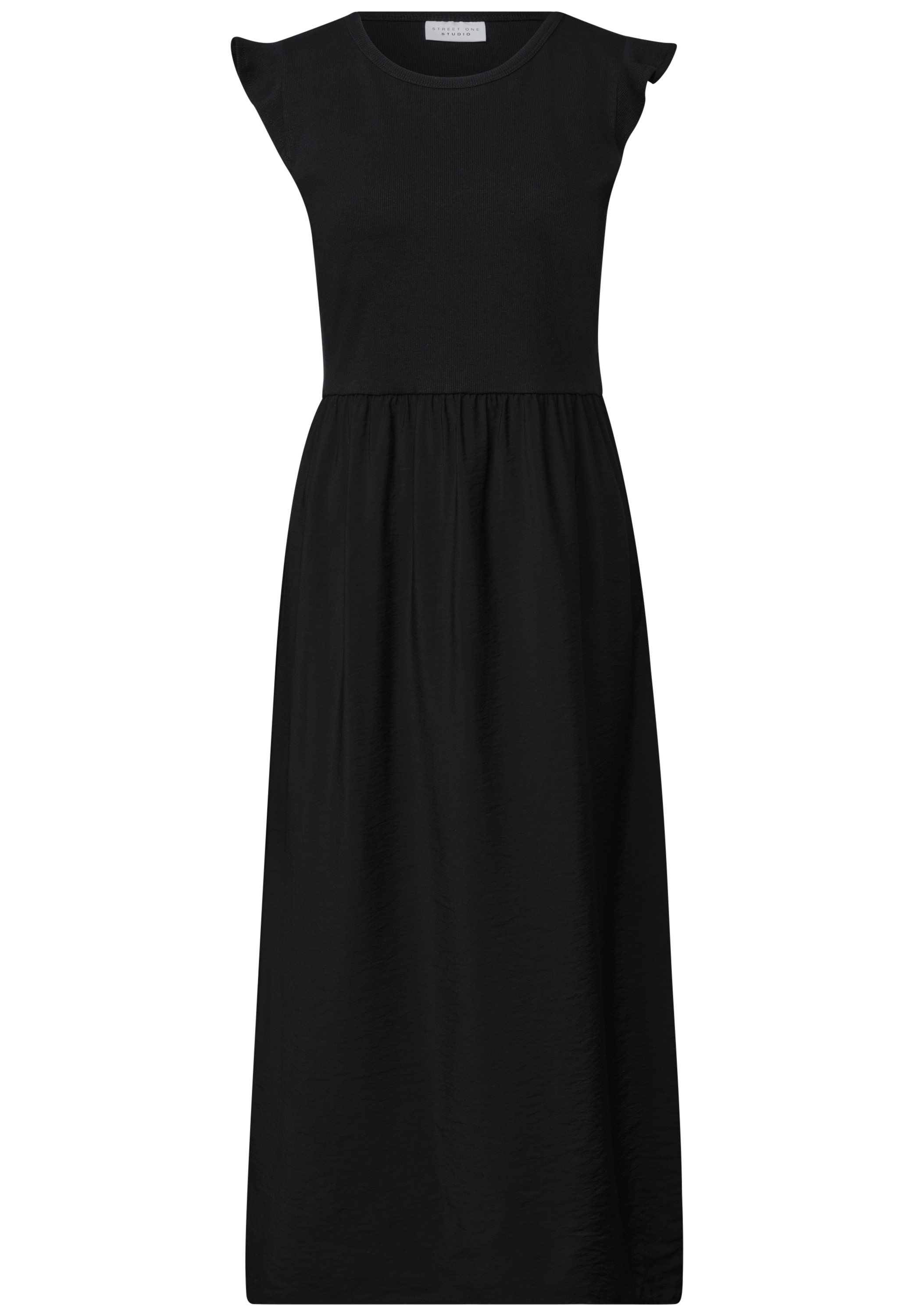 STREET ONE STUDIO Maxikleid Ohne Taschen mit Rundhalsausschnitt