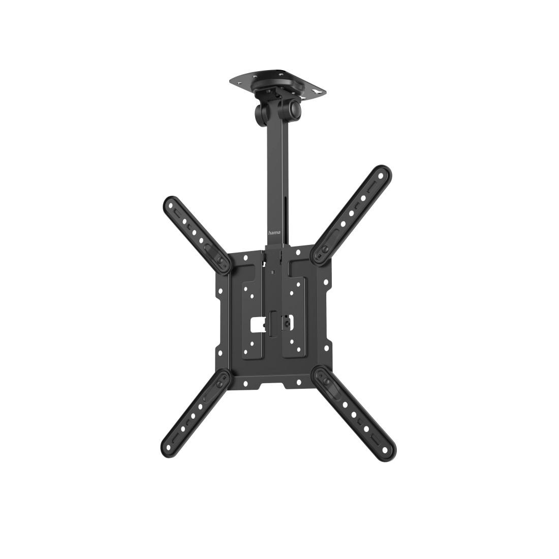 Hama TV-Deckenhalterung »TV Deckenhalterung Fernseher, schwenkbar, höhenverstellbar, schwarz«, bis 165 cm Zoll, Traglast 40kg, 32 Zoll - 65 Zoll, VESA 75x75 - 400x400, drehbar