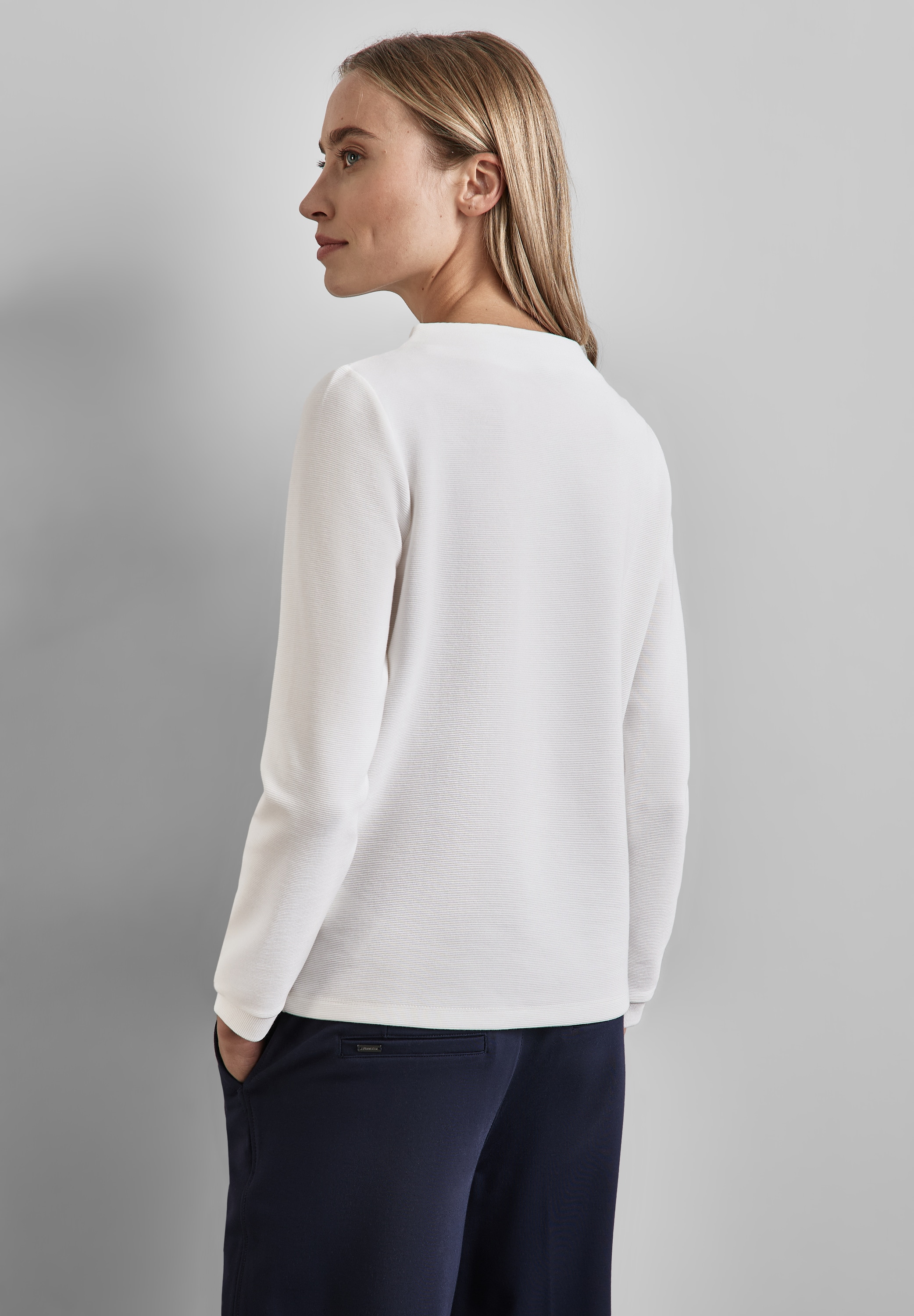 STREET ONE Langarmshirt, mit feinem Streifenmuster