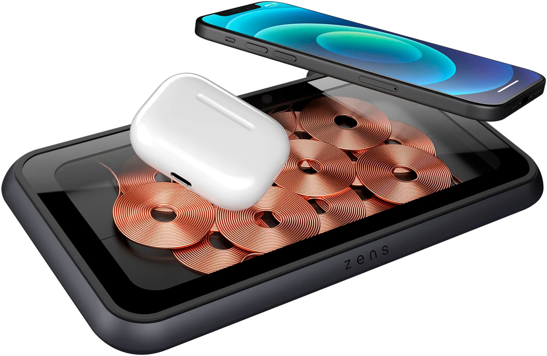 Zens Wireless Charger »Liberty 16 Coil Dual - Glas«