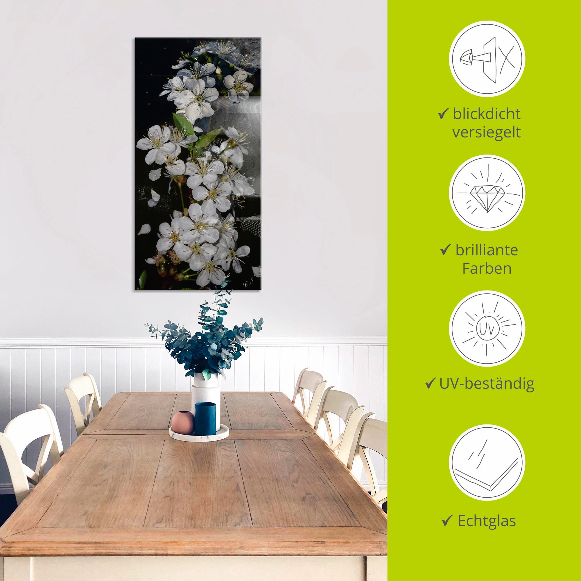 Artland Glasbild »Baumblüte«, Blumen, (1 St.), in verschiedenen Größen