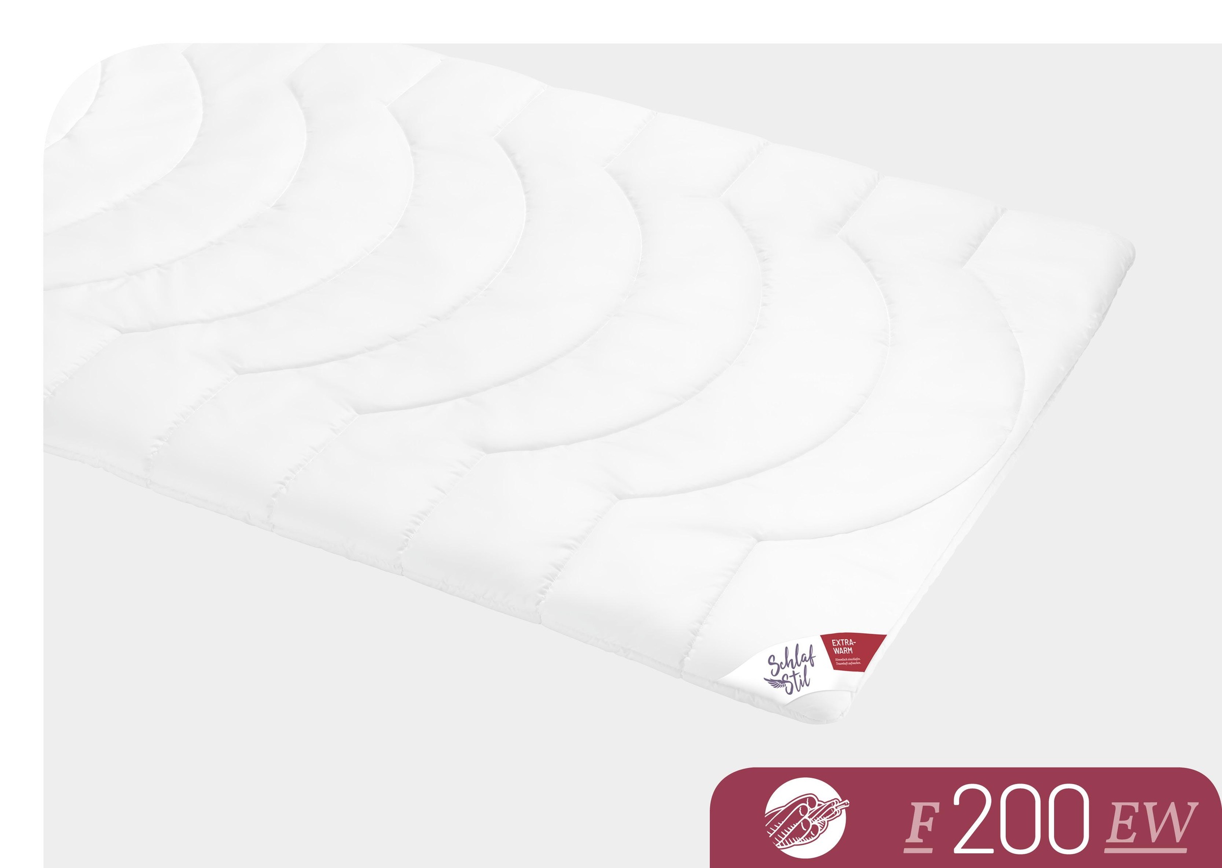 Schlafstil Baumwollbettdecke »F200«, extrawarm, (1 St.), hergestellt in Deutschland, allergikerfreundlich