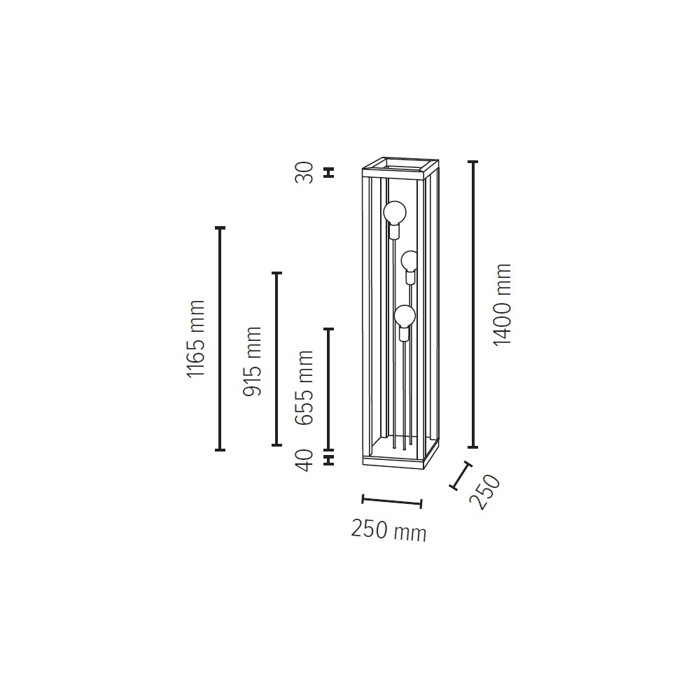 SPOT Light Stehlampe »KAGO«, 3 flammig, Leuchtmittel E27 | ohne Leuchtmittel, Naturprodukt aus Eichenholz mit FSC®-Zertifikat