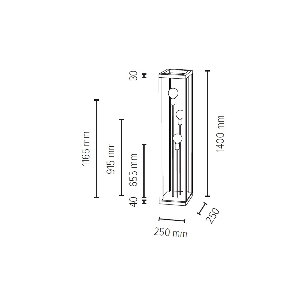 SPOT Light Stehlampe »KAGO«, 3 flammig-flammig, Naturprodukt aus Eichenholz,  Nachhaltig mit FSC®-Zertifikat | BAUR