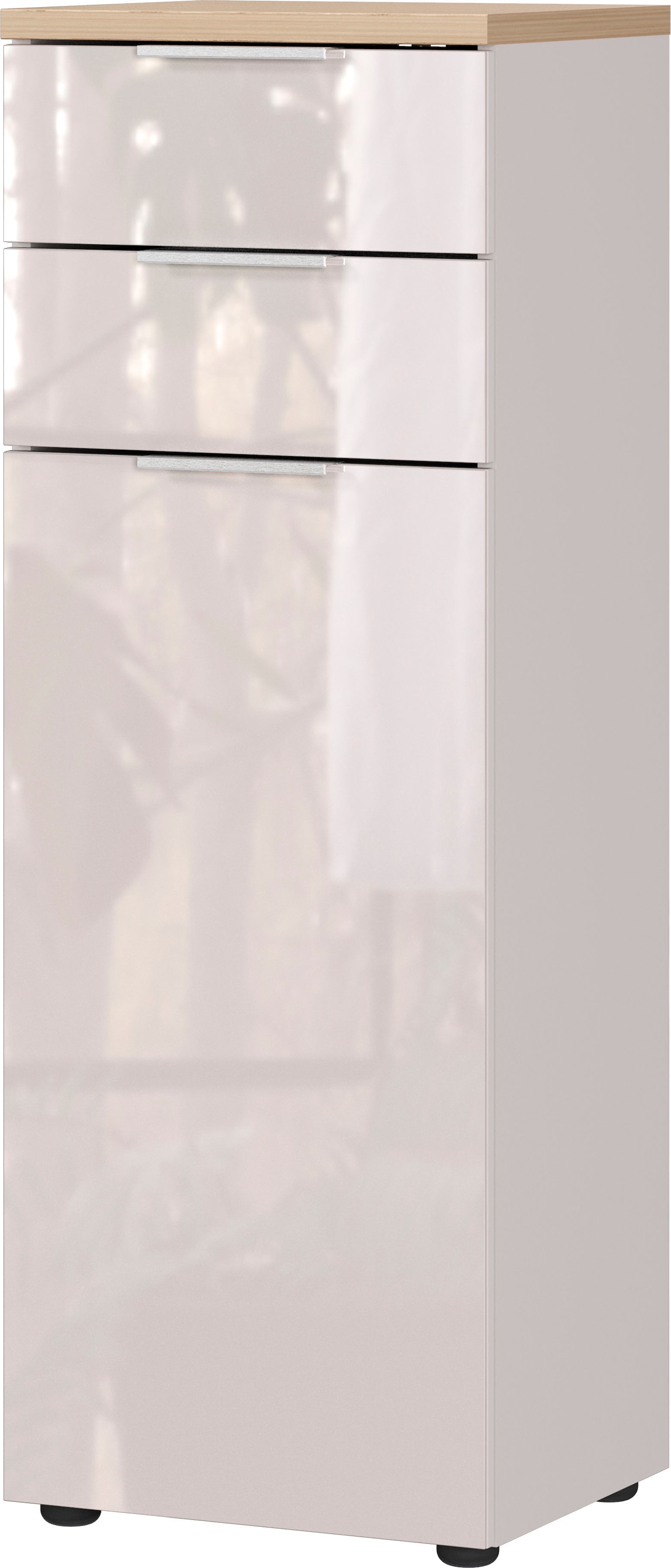 GERMANIA Midischrank "Tavira" 1 Stk. tlg. Midischrank mit Glasfronten und Selbsteinzug der Schubladen