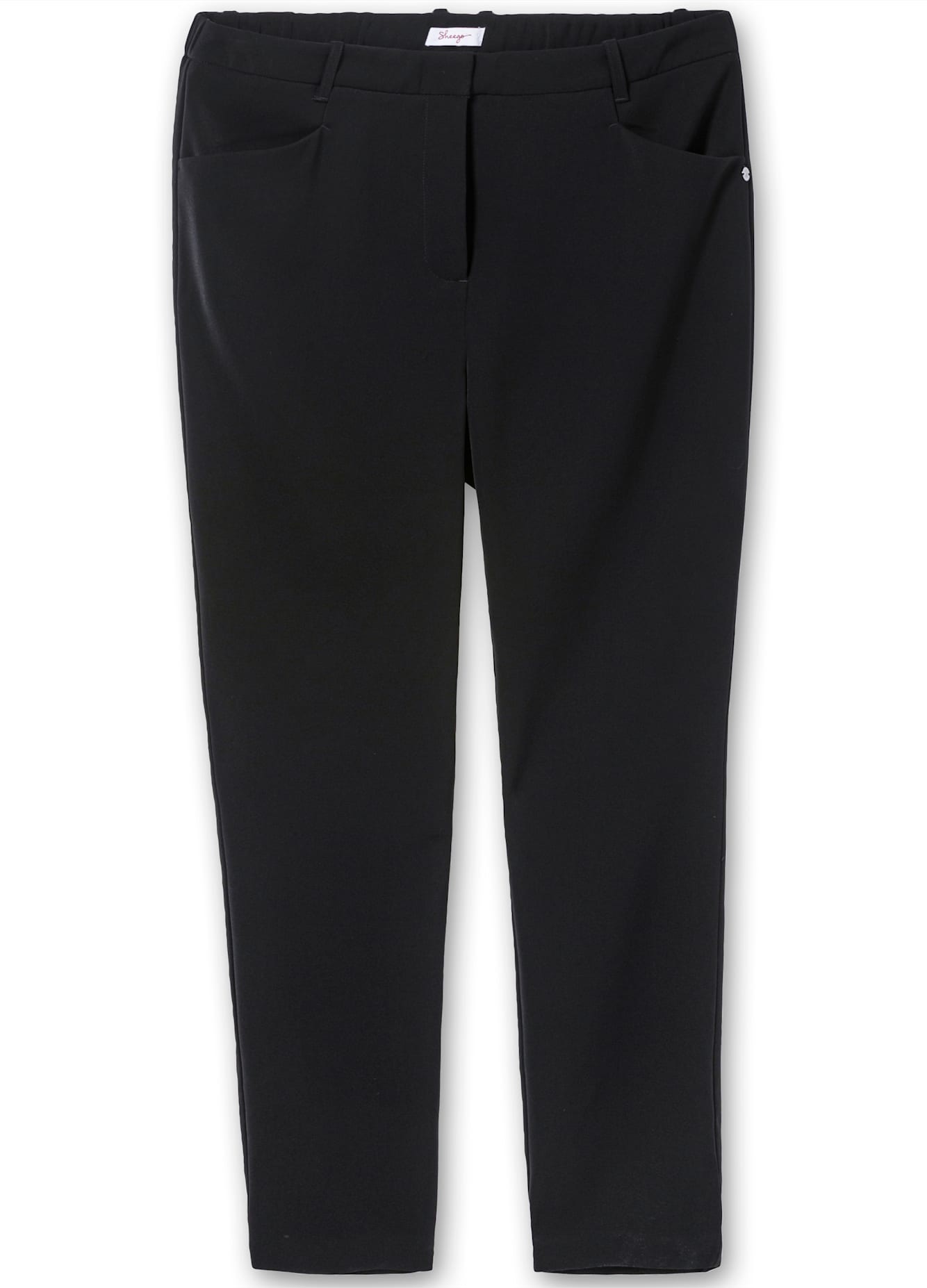 Webhose SHEEGO, Damen, Gr. 50, Normalgrößen, schwarz, 100% Polyester, unifarben, Hosen 3