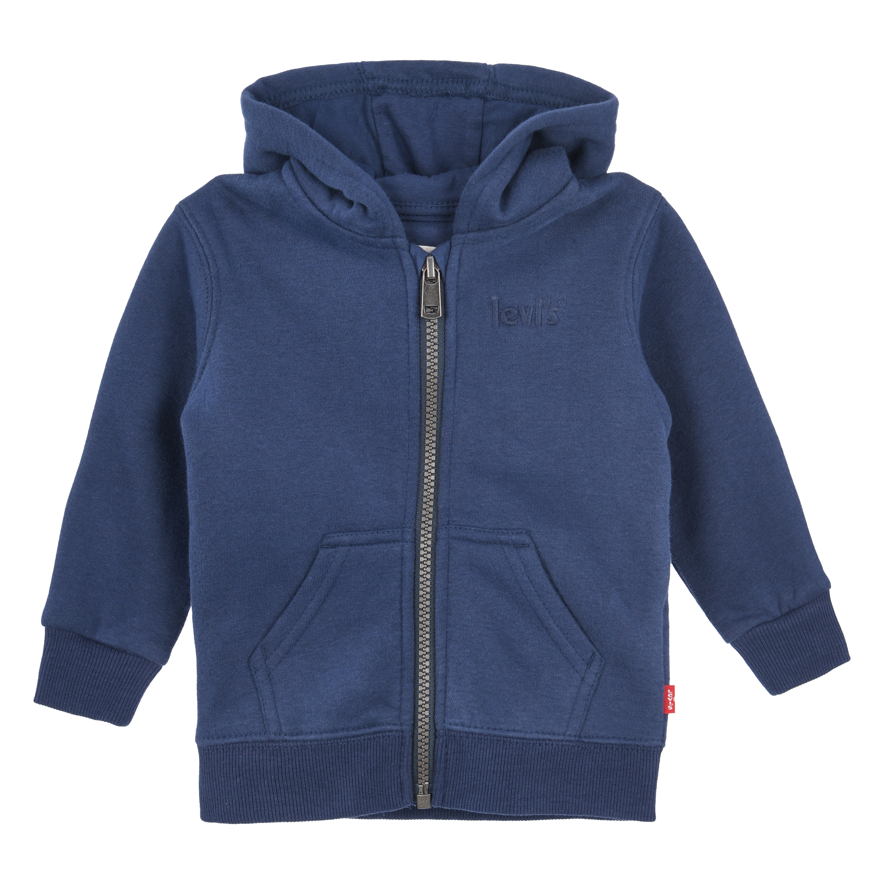 LEVI'S KIDS Jungen Kapuzensweatjacke "LVB POSTER LOGO FULL ZIP HOODI"naval academy, Basic, Gr. 18M, unifarben, Sweatware, Obermaterial: 60%