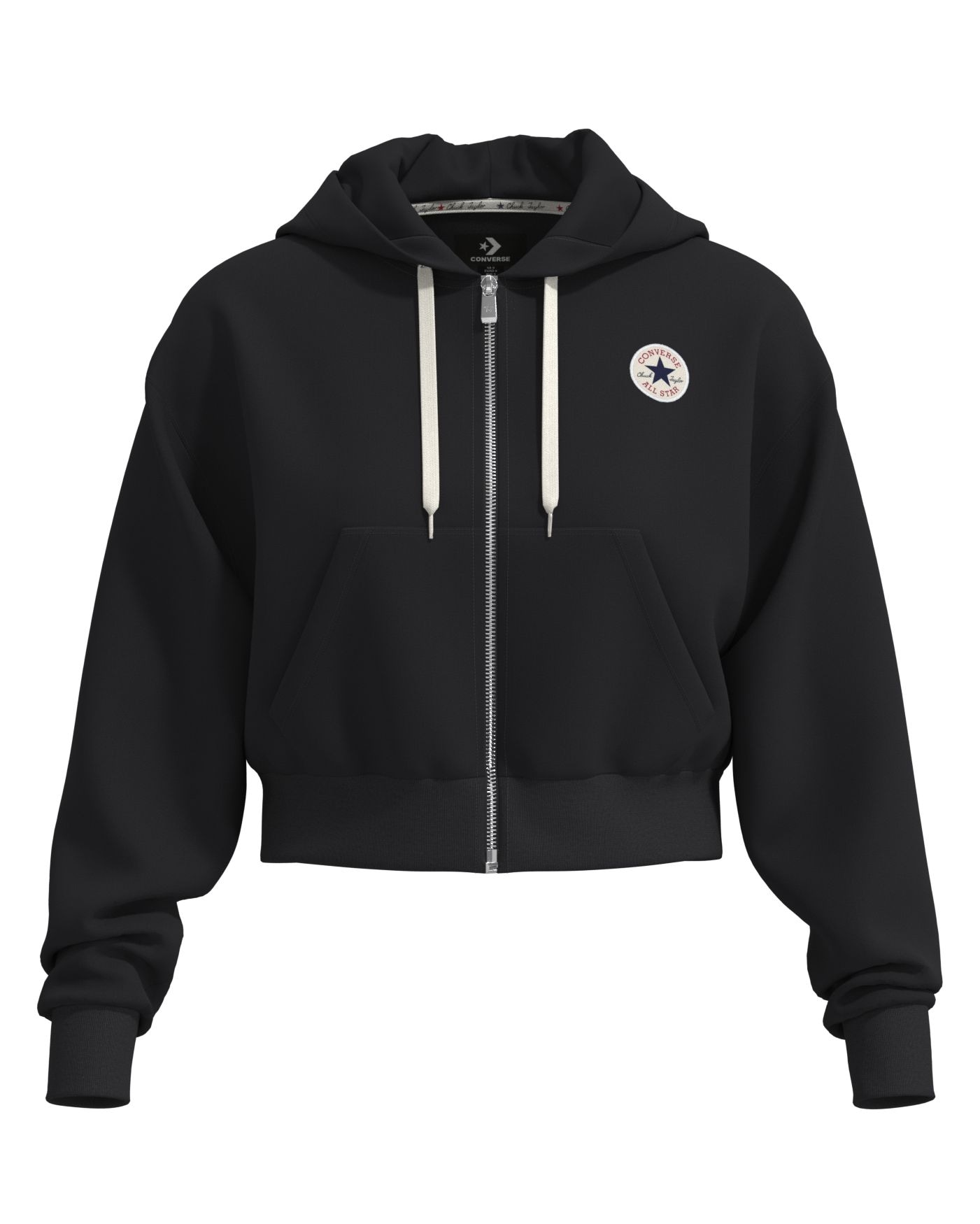 Converse Kapuzensweatjacke "SIGNATURE FULL-ZIP" mit Full-Zip, aus Baumwolle und Polyester, in den Größen XS bis XXL