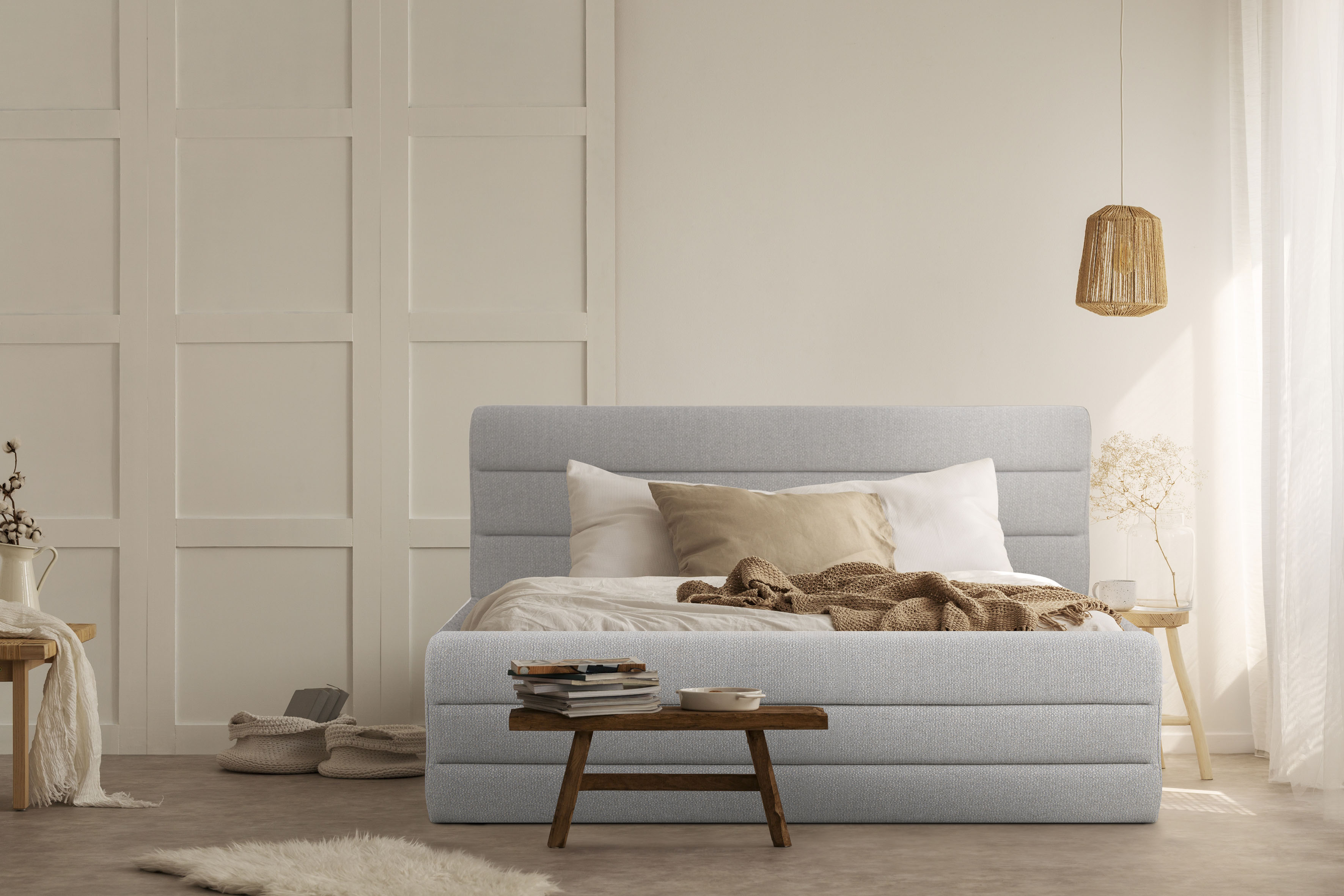 Home affaire 1100000002199 "Merrit" Quernaht im Kopf- und Fußteil, in 5 Breiten, auch in 220 cm Länge