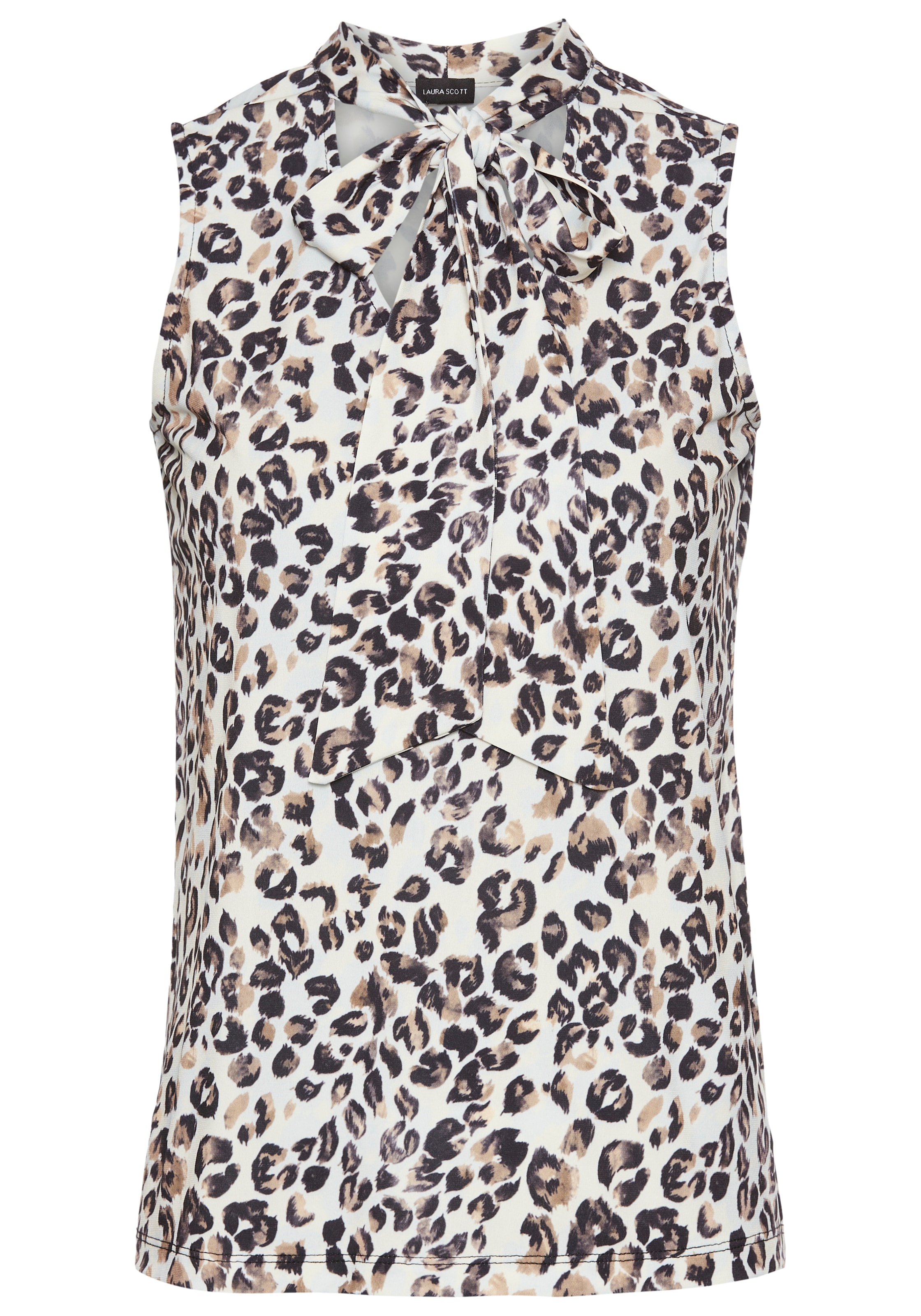 Laura Scott Shirttop, im Leoparden-Look mit breiten Schleifenband - NEUE KOLLEKTION