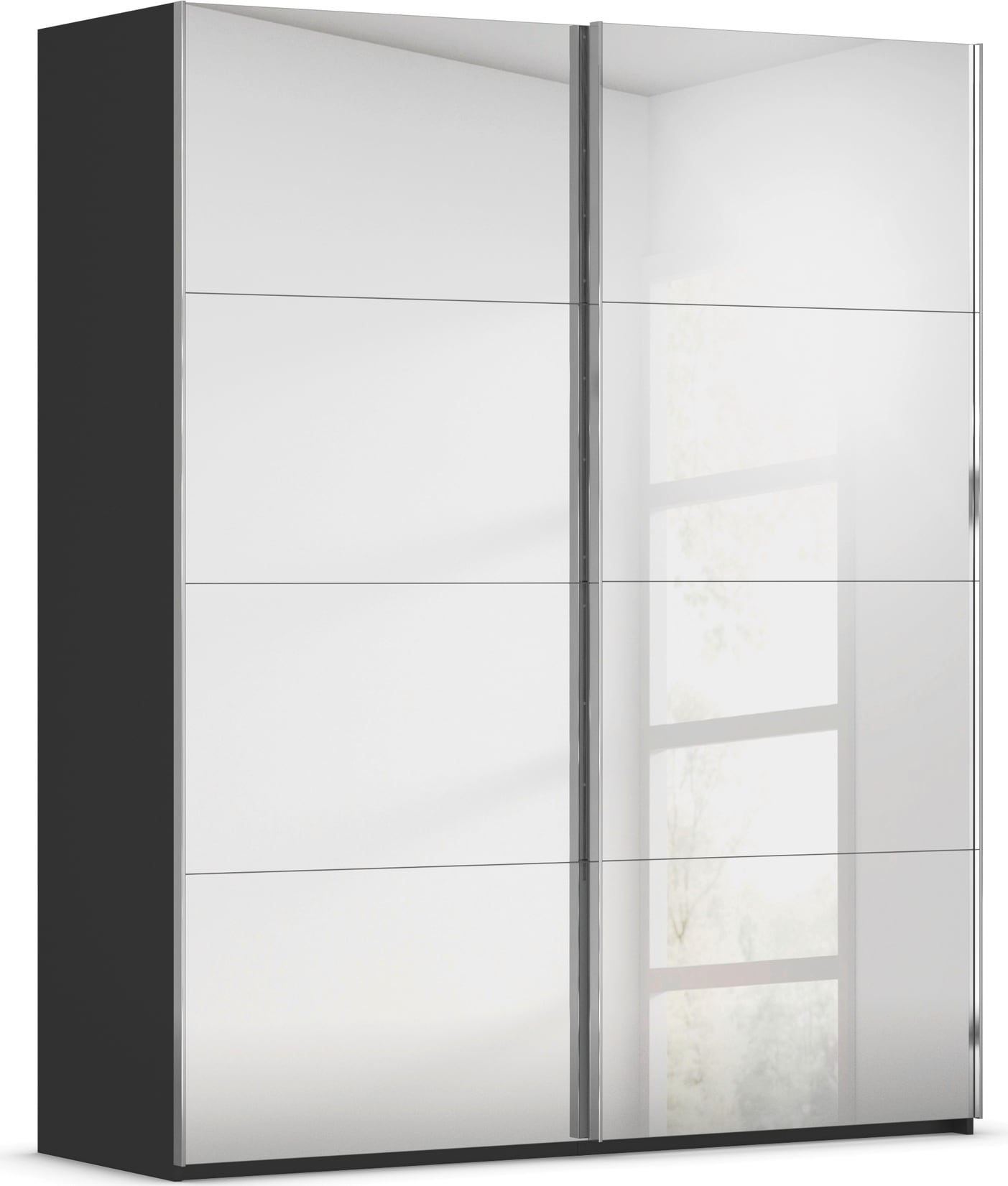 rauch "Kleiderschrank Schrank Garderobe Schlafzimmerschrank SCALE-FYRA" edle viergeteilte Türen, Spiegelfront und viele Farben MADE IN GERMANY
