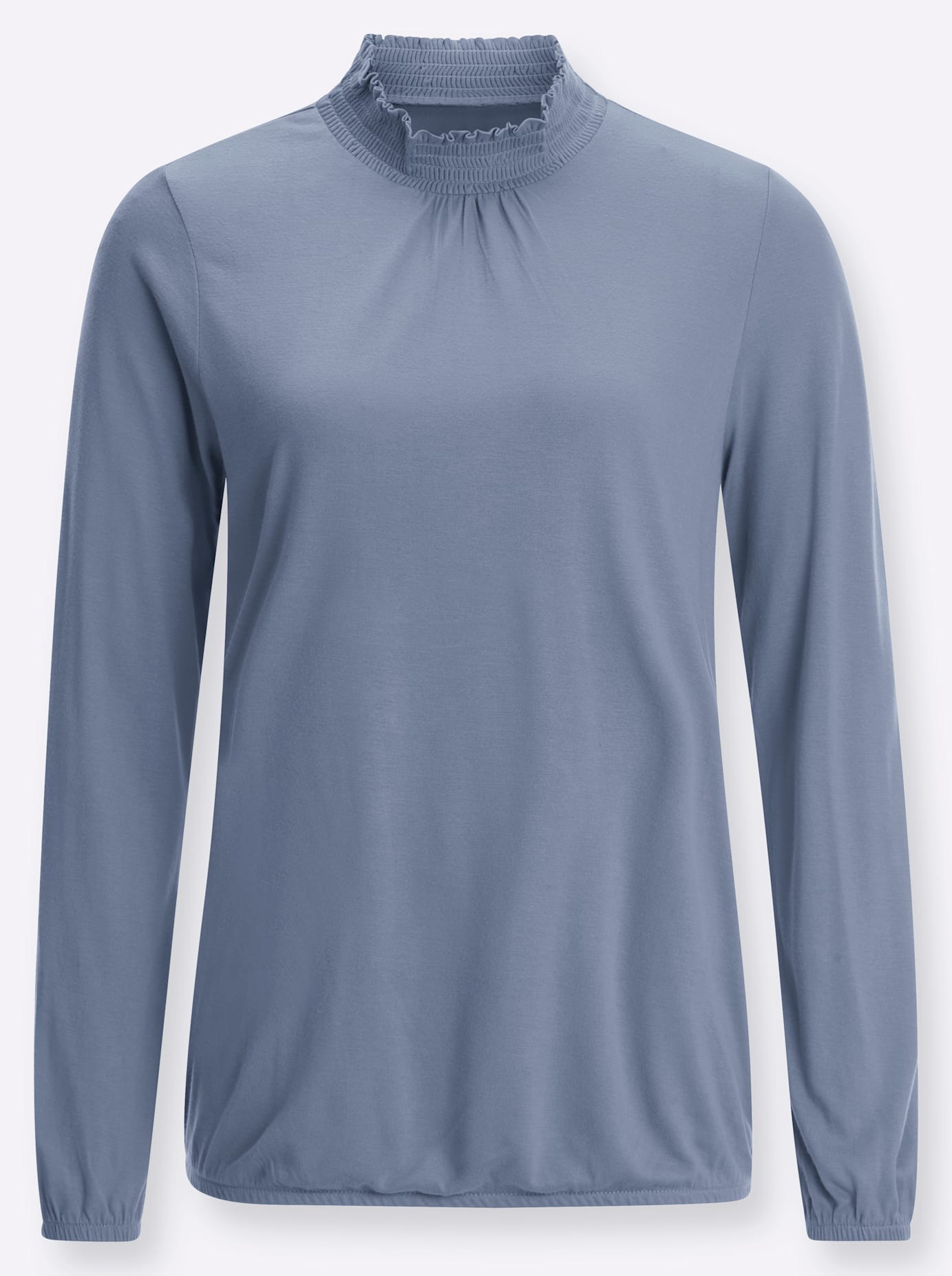 Classic Basics Stand Collar Shirt Women's Blue 44 2