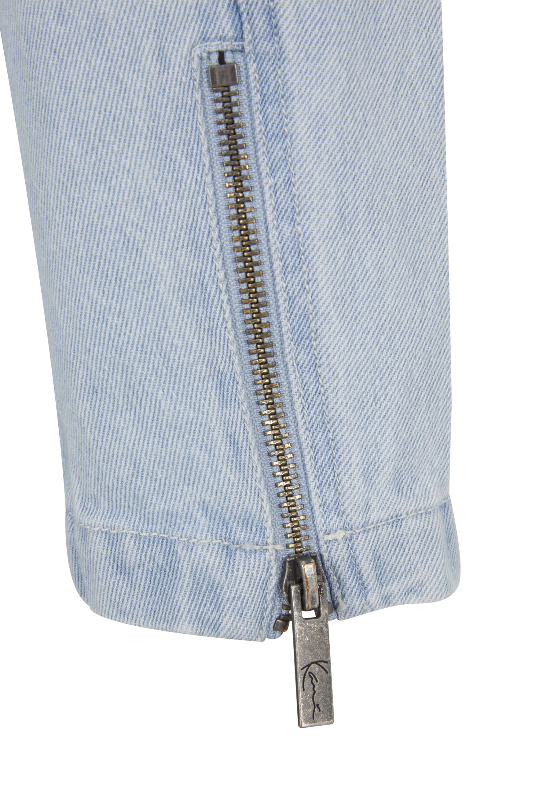 Karl Kani Allwetterjacke »Karl Kani Retro TM Denim Biker Jacket« 1 Stk. tlg. ohne Kapuze