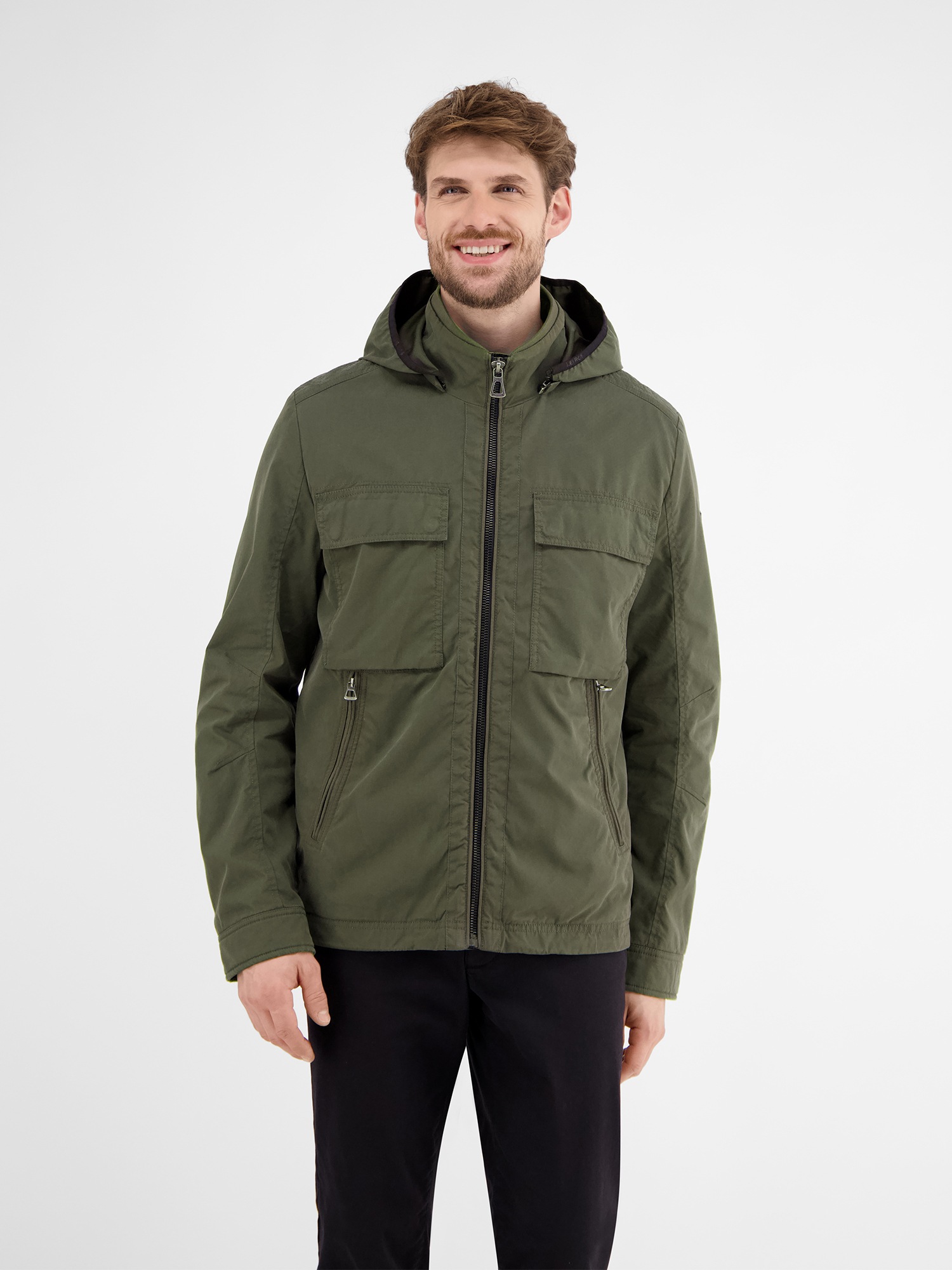 LERROS Outdoorjacke »LERROS Shell-Blouson mit abnehmbarer Kapuze«, mit Kapuze, Keine Angabe
