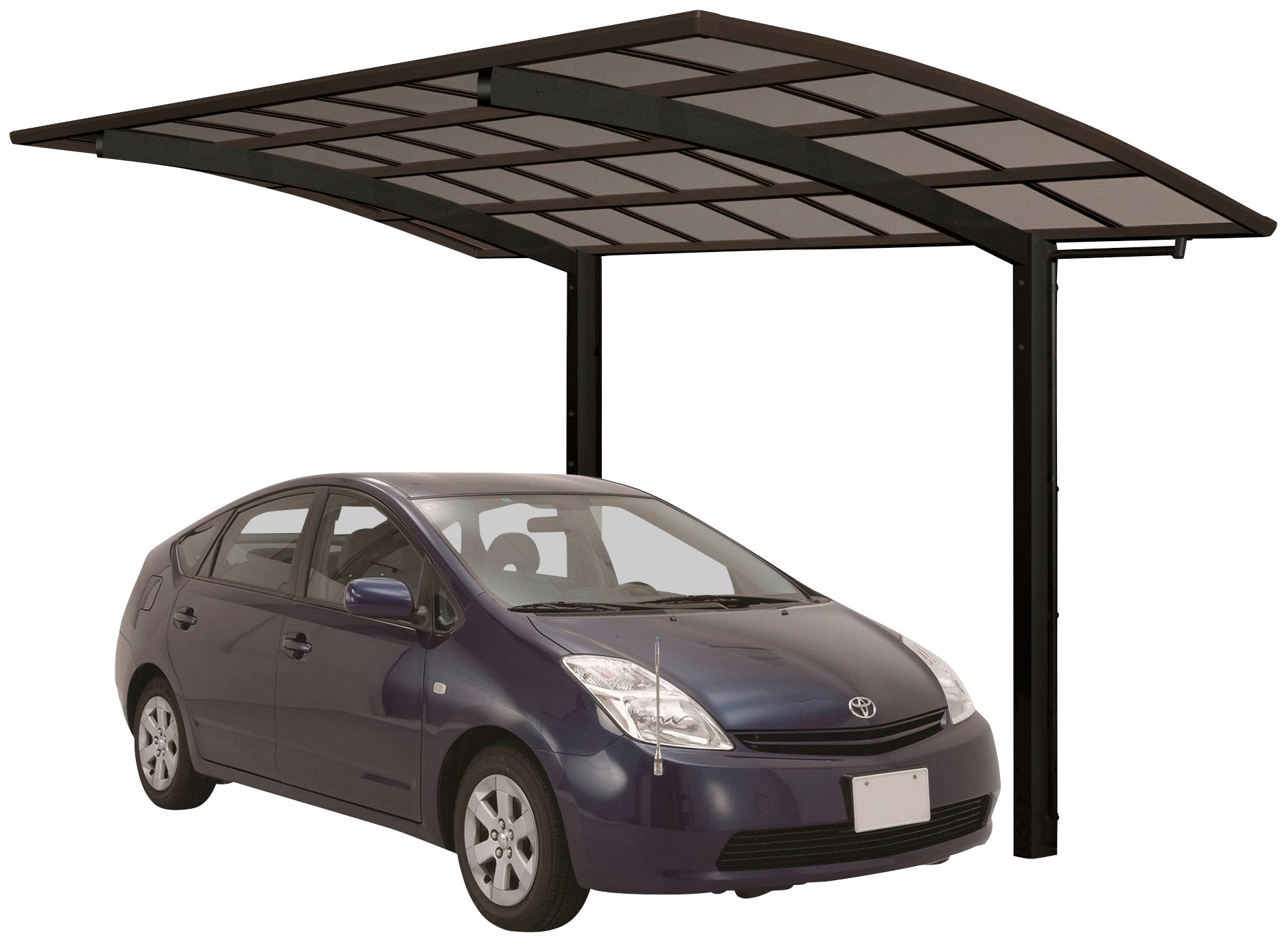 Ximax Einzelcarport "Portoforte Typ 80 Sonderlänge/Breite XS-schwarz", Aluminium, 225 cm, schwarz, Aluminium