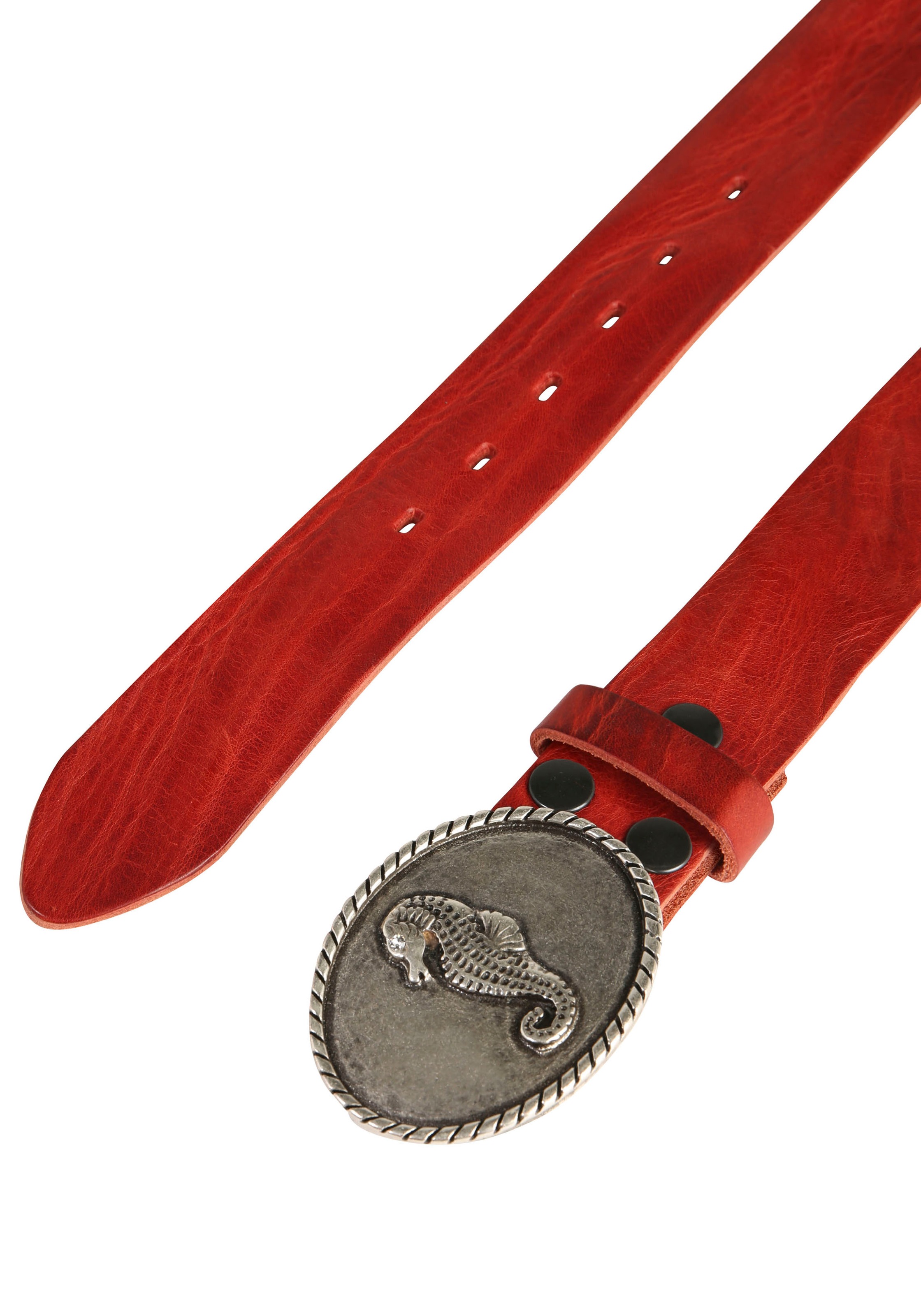 RETTUNGSRING by showroom 019 Ledergürtel Schließe "Seepferd Oval Silber Mit günstig online kaufen