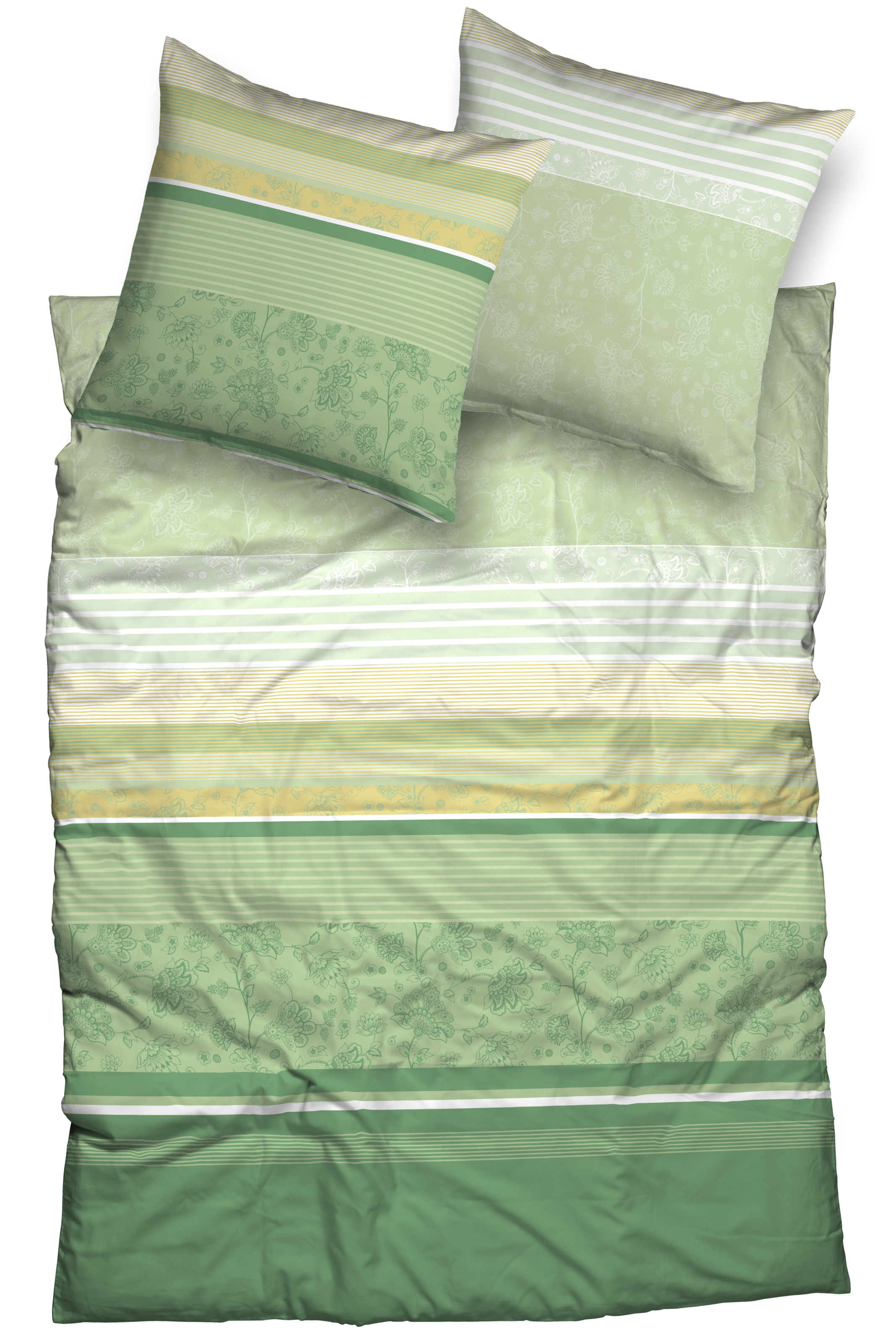 CASATEX Bettwäsche "Teri" 3 Stk. tlg. zarte Blüten und Streifen, frische, e günstig online kaufen