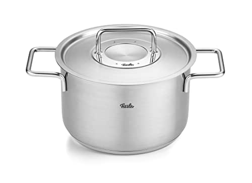 Fissler Topf-Set »Fissler Pure Collection«, Edelstahl 18/10, (Set, 4 tlg., Kochtopf 16/20/24 + Bratentopf 20cm), Made in Germany