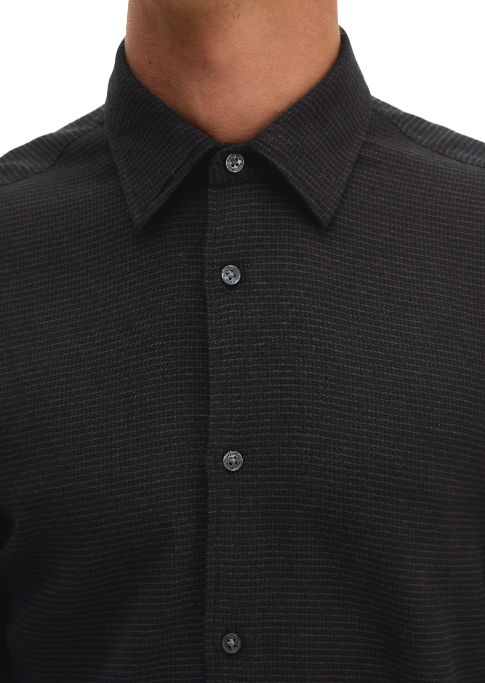 Marc O'Polo Langarmhemd »shaped aus Bio-Baumwolle mit TENCEL Lyocell«