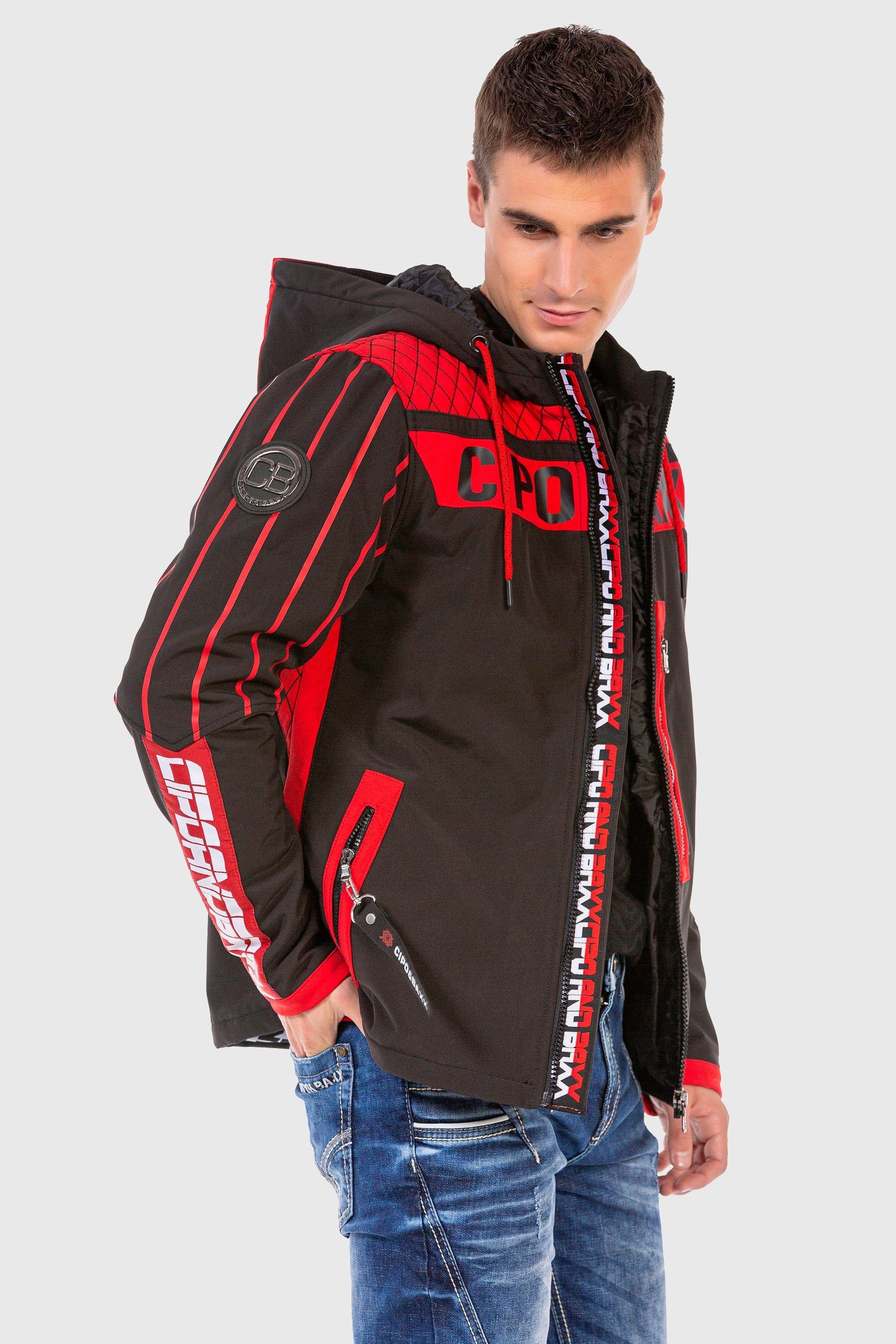 Cipo & Baxx Parka »Jacke«, mit Kapuze, im modernen Look