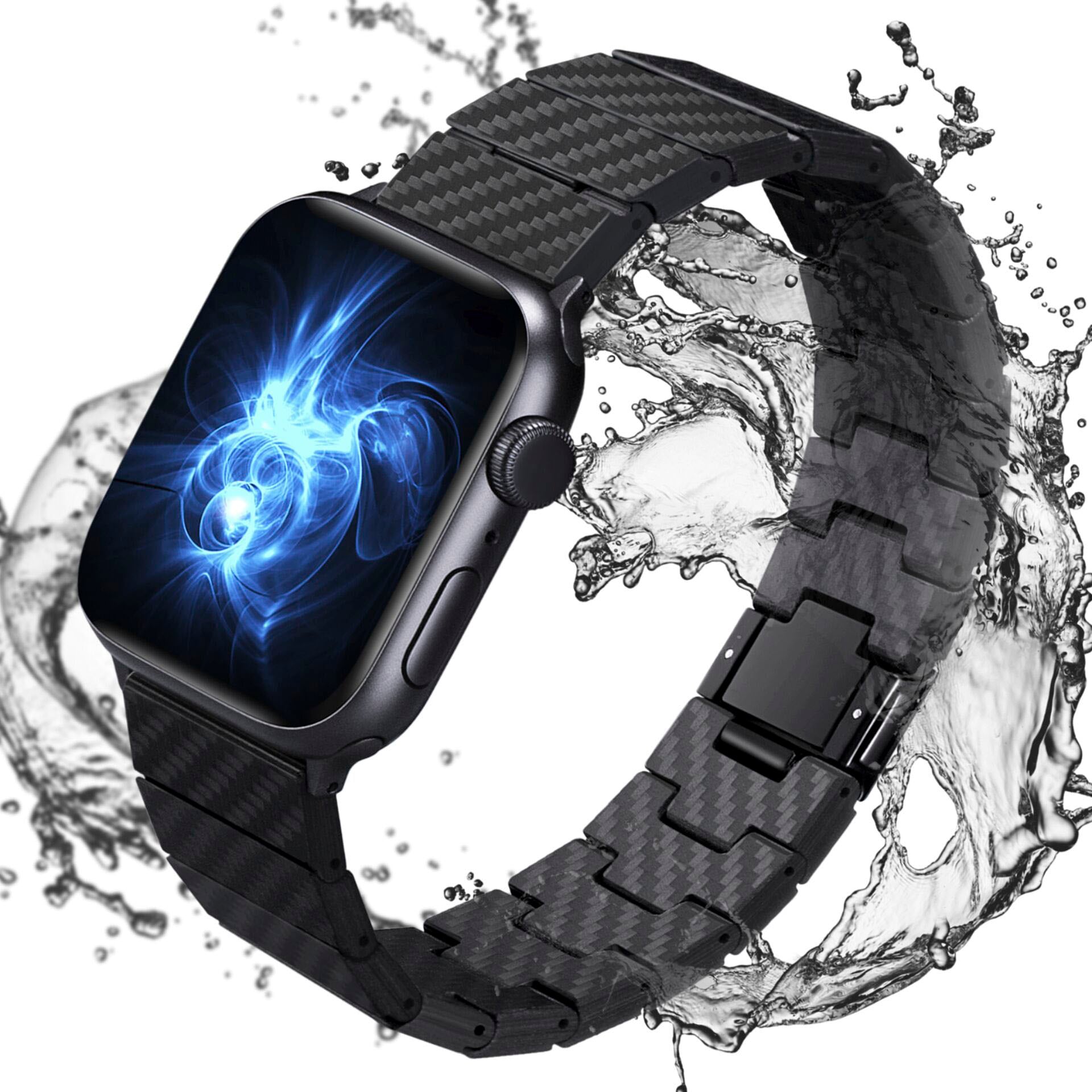 Modern BAUR | Fiber Smartwatch-Armband (1 »Carbon tlg.) Bracelet Link Pitaka 42-44mm«, Band