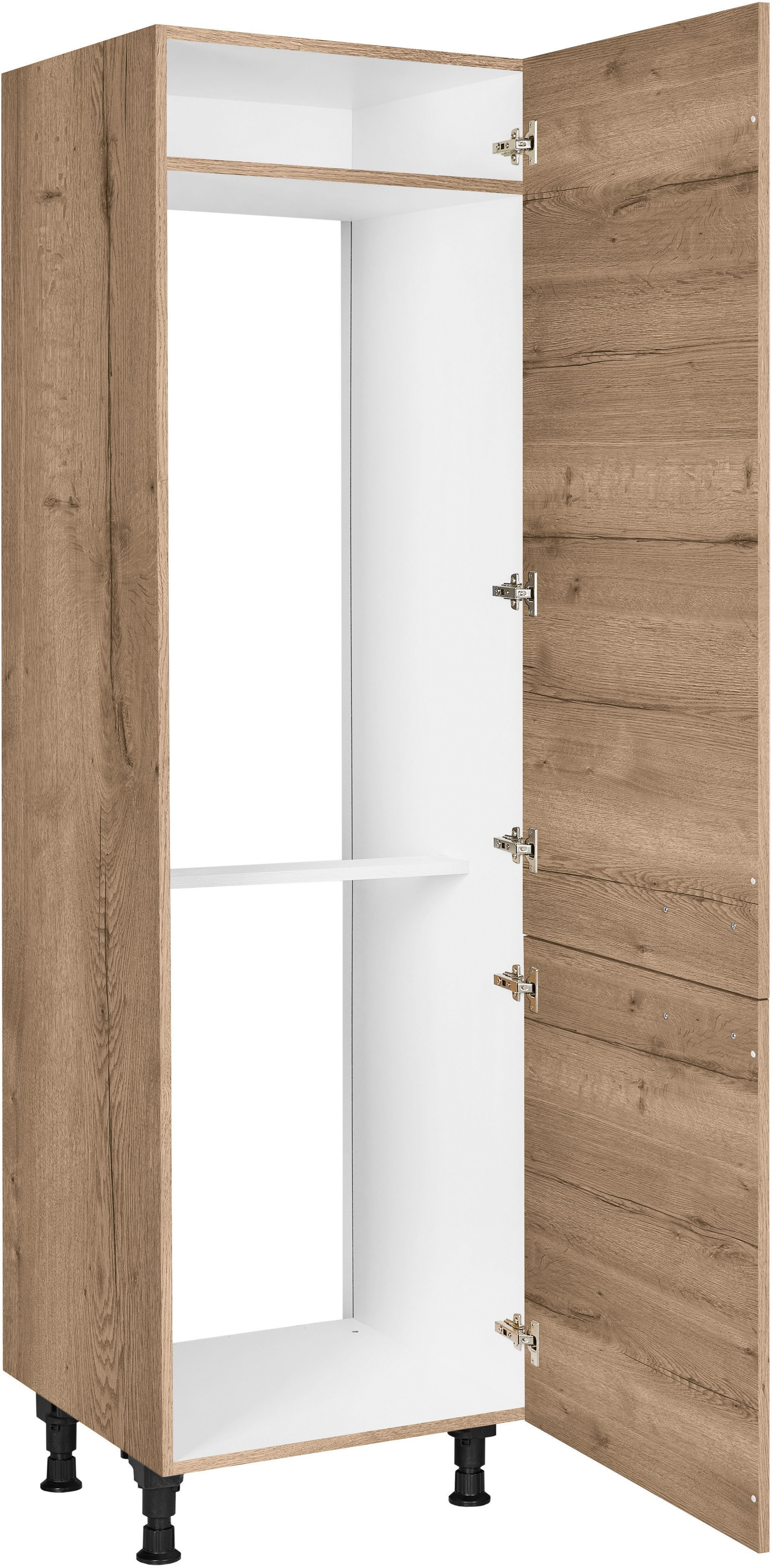 nobilia® Kühlmodul »"Structura", für ein Kühl- und Gefrierschrank, Ausrichtung wählbar«, vormontiert, Ausrichtung wählbar, Breite/Höhe: 60/216,6 cm